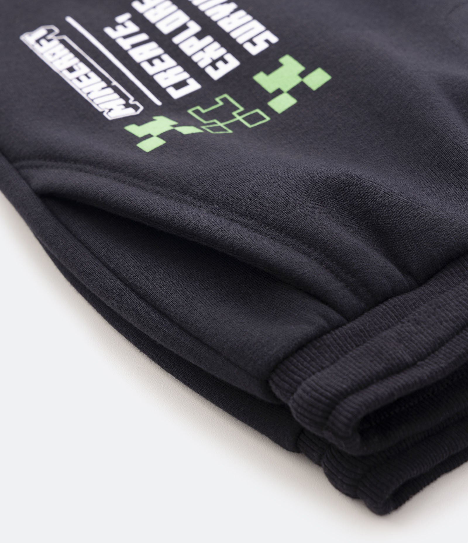 Calça Infantil com Forro Quentinho e Estampa Minecraft - Tam 5 a 14 Anos Preto 5