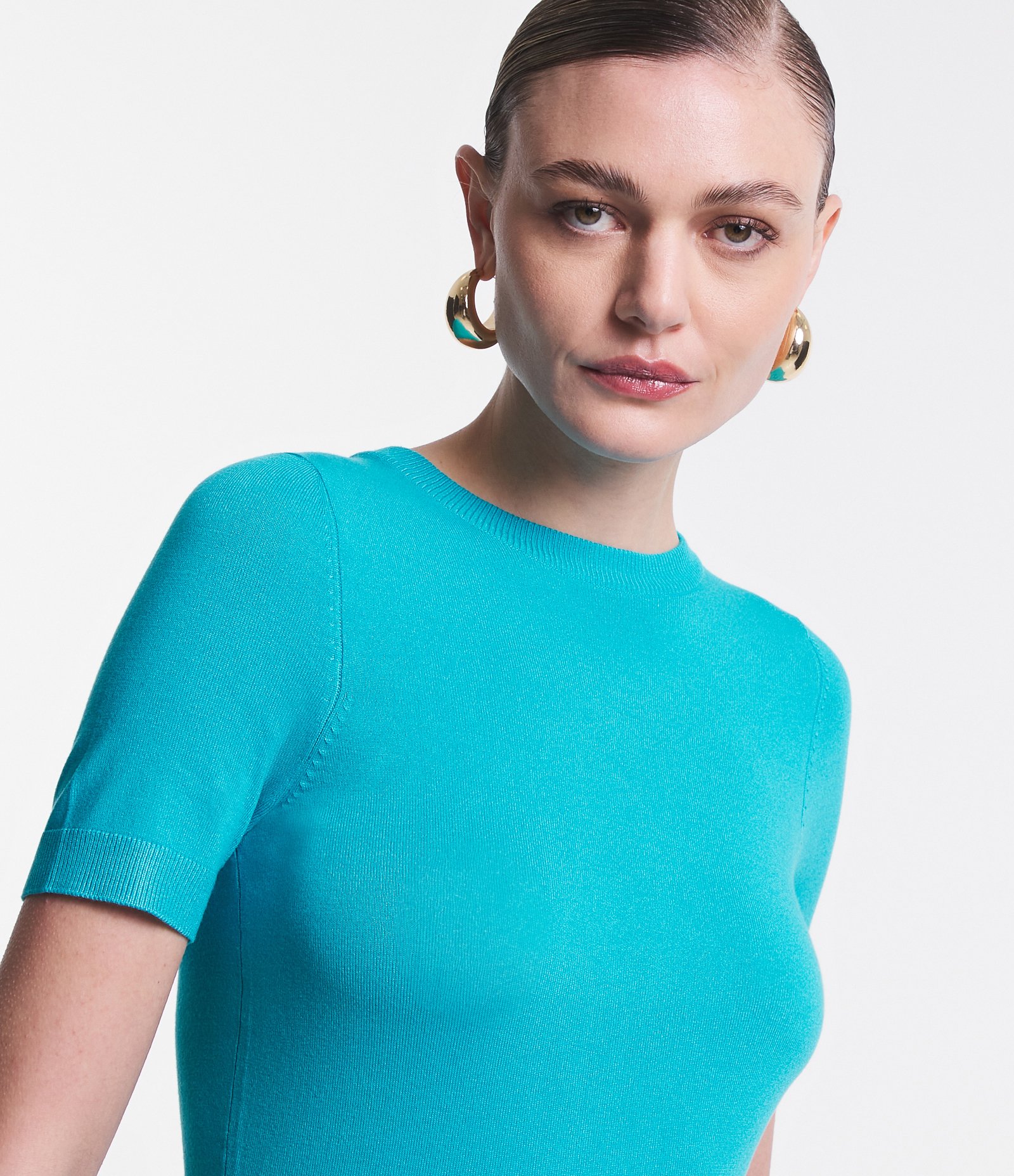 Blusa Básica em Tricô com Barra Canelada 3