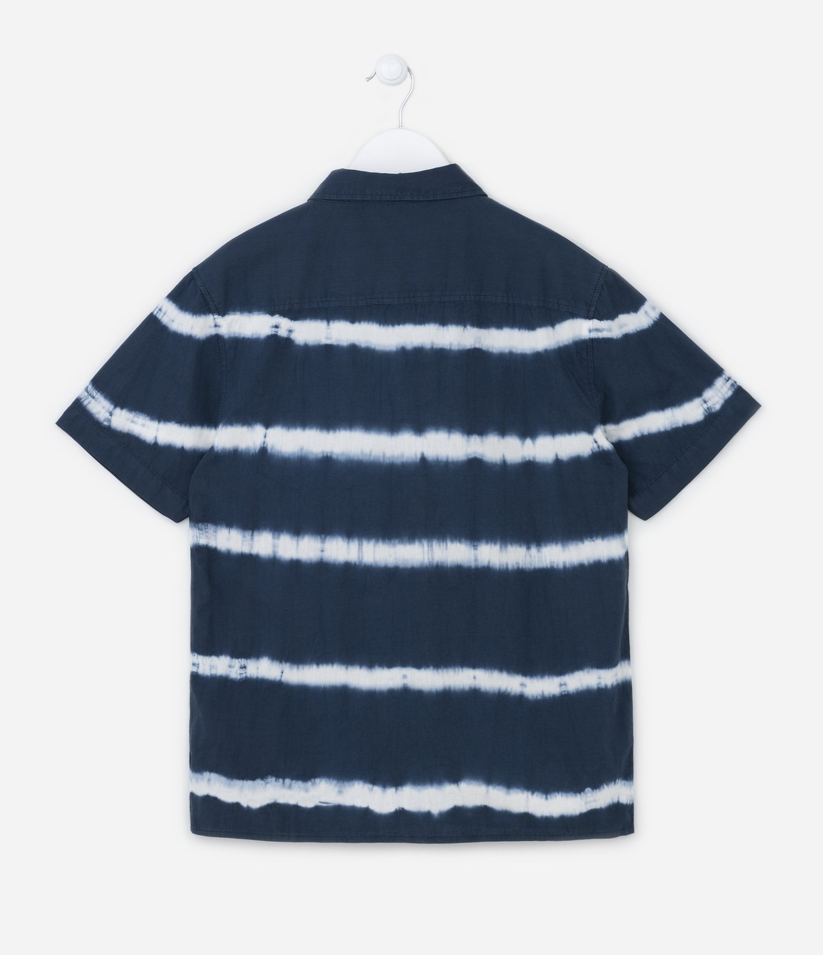 Camisa Manga Curta Infantil em Algodão com Estampa Tie Dye - Tam 5 a 14 anos Azul 2