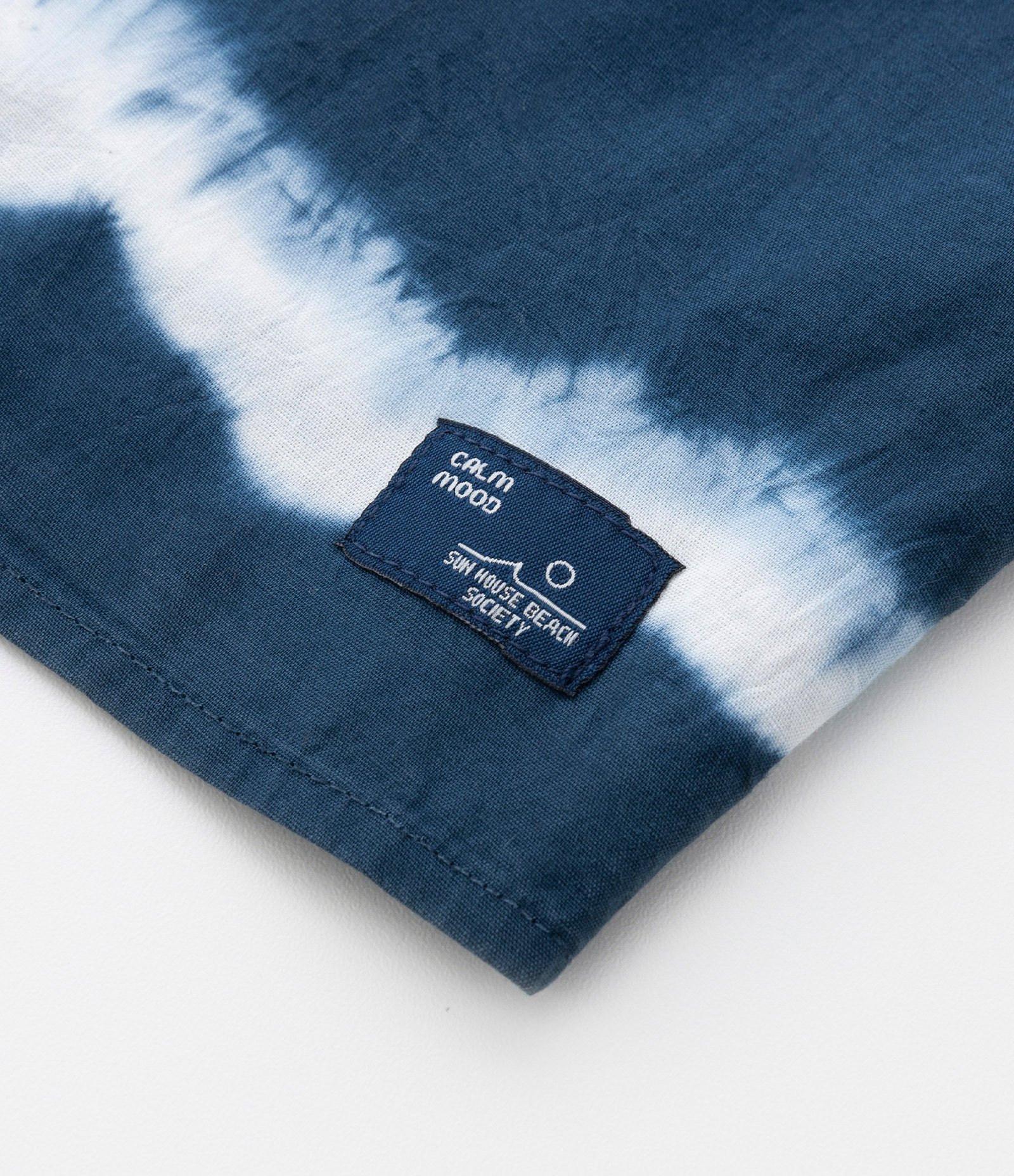 Camisa Manga Curta Infantil em Algodão com Estampa Tie Dye - Tam 5 a 14 anos Azul 4