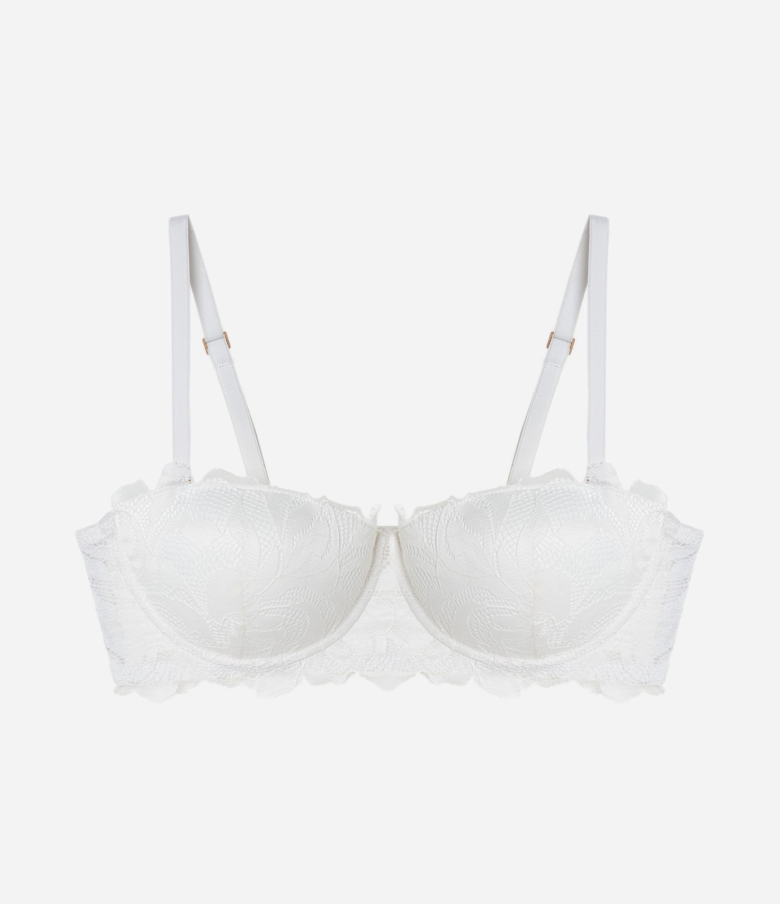 Sutiã Sem Alça em Renda Rústica Floral com Bojo Oco 4