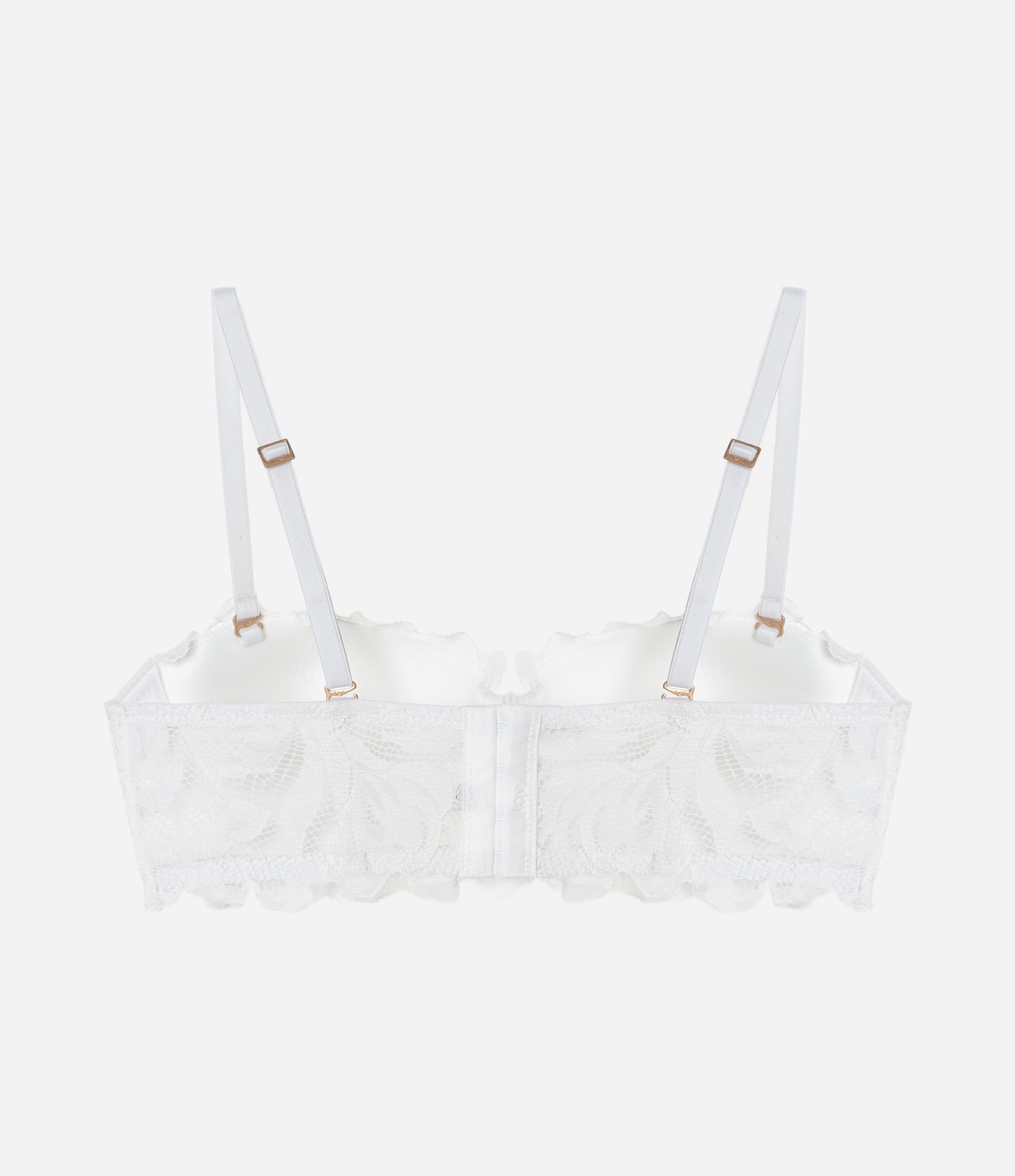 Sutiã Sem Alça em Renda Rústica Floral com Bojo Oco 5