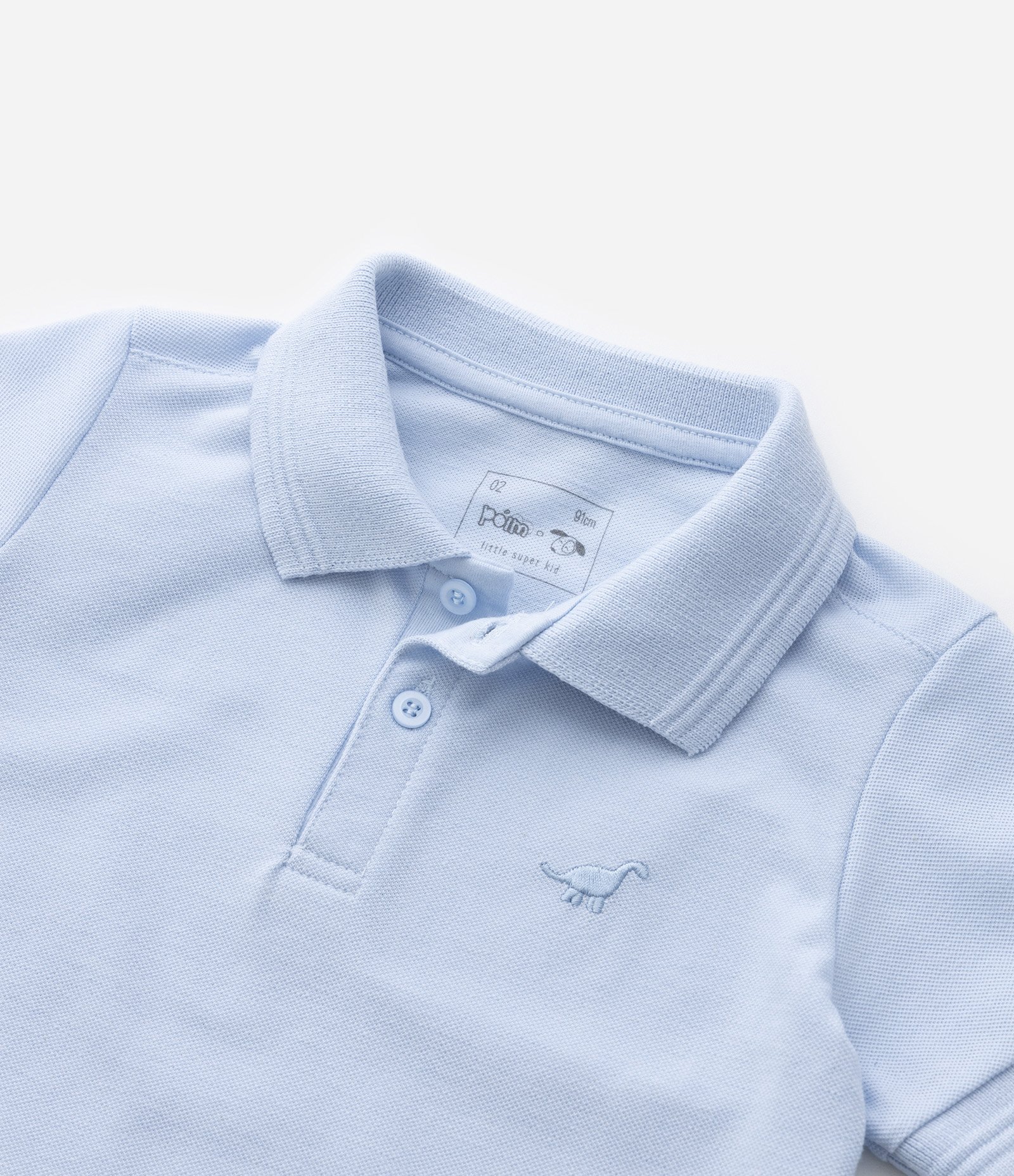 Camiseta Polo Infantil com Bordado - Tam 1 a 5 Anos Azul 6