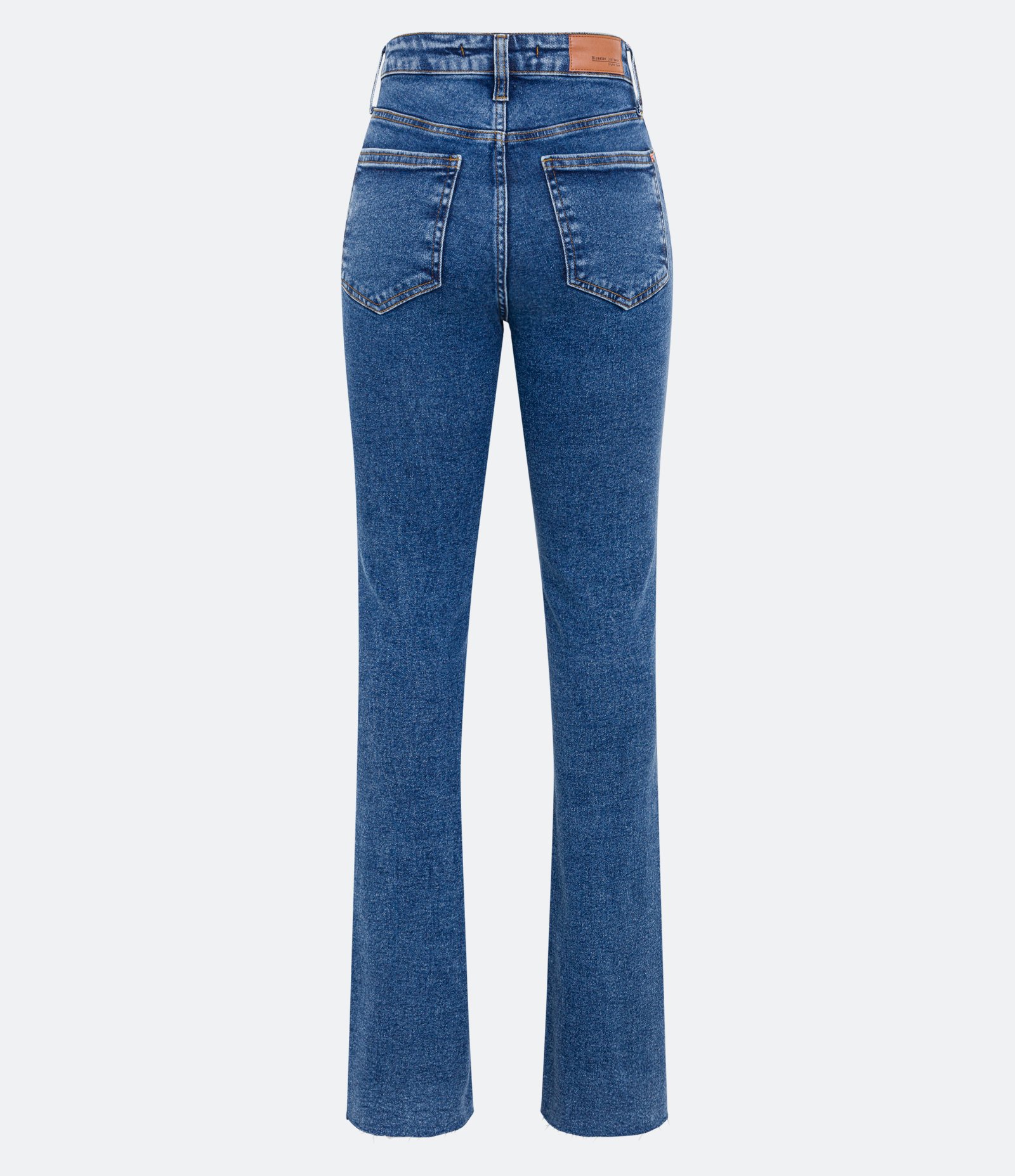 Calça Slim Flare Jeans com Fendinha na Barra Azul 7