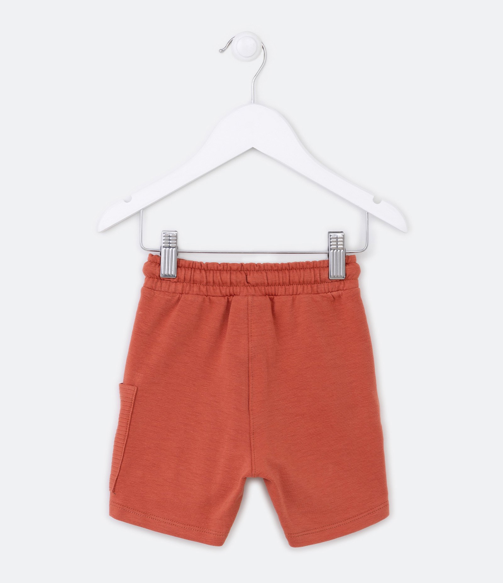 Bermuda Infantil com Bolso Texturizado - Tam 1 a 5 anos Vermelho 2
