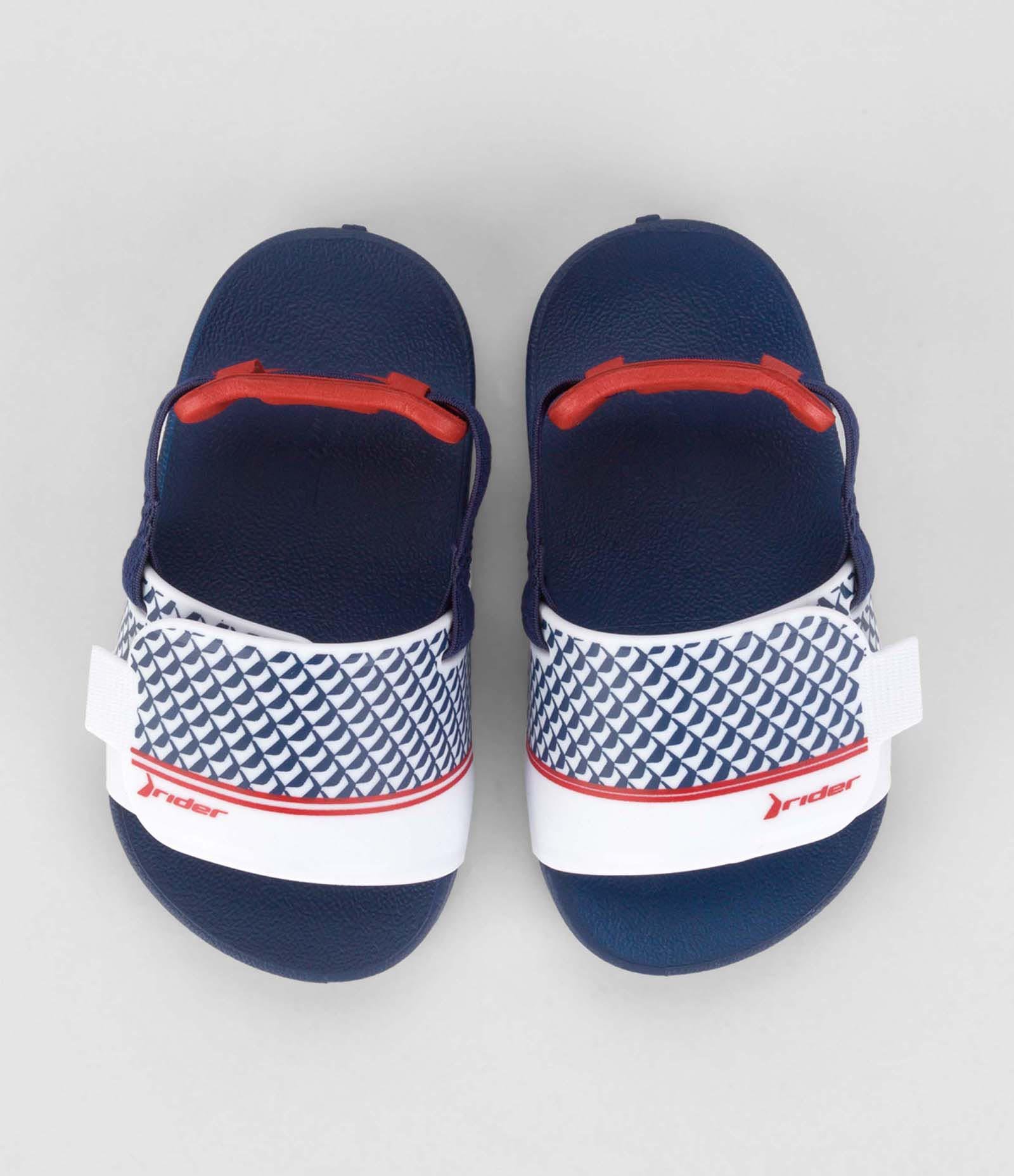 Chinelo Slide Infantil com Estampa Geométrica - 19 ao 25 Tam Azul 3