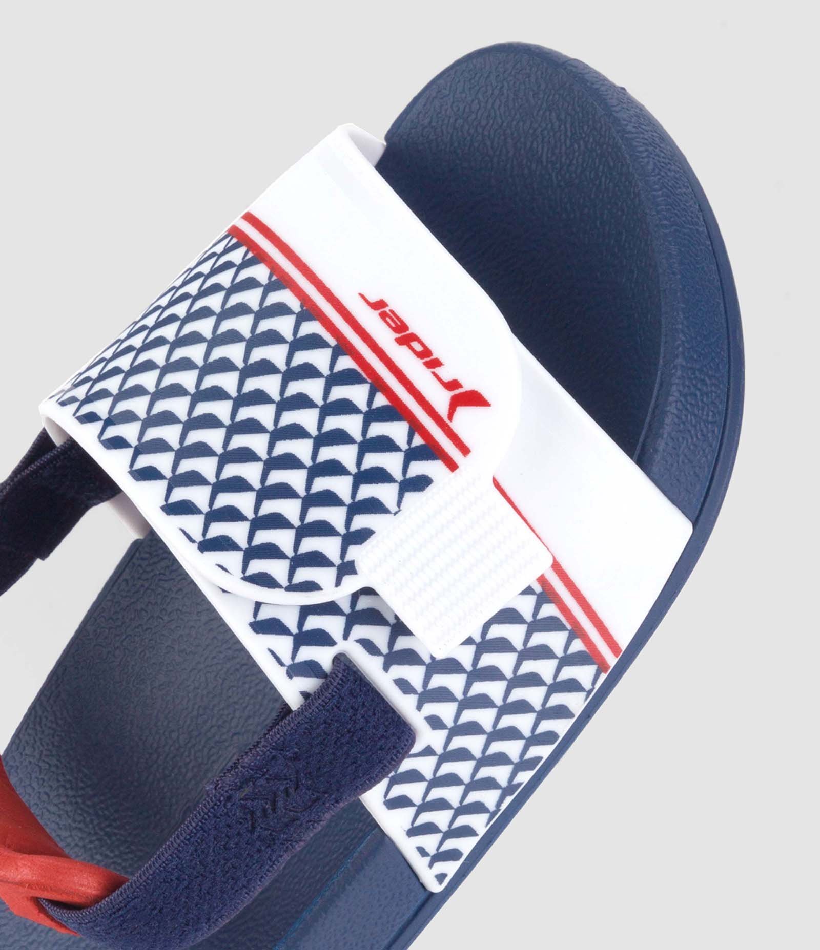 Chinelo Slide Infantil com Estampa Geométrica - 19 ao 25 Tam Azul 4