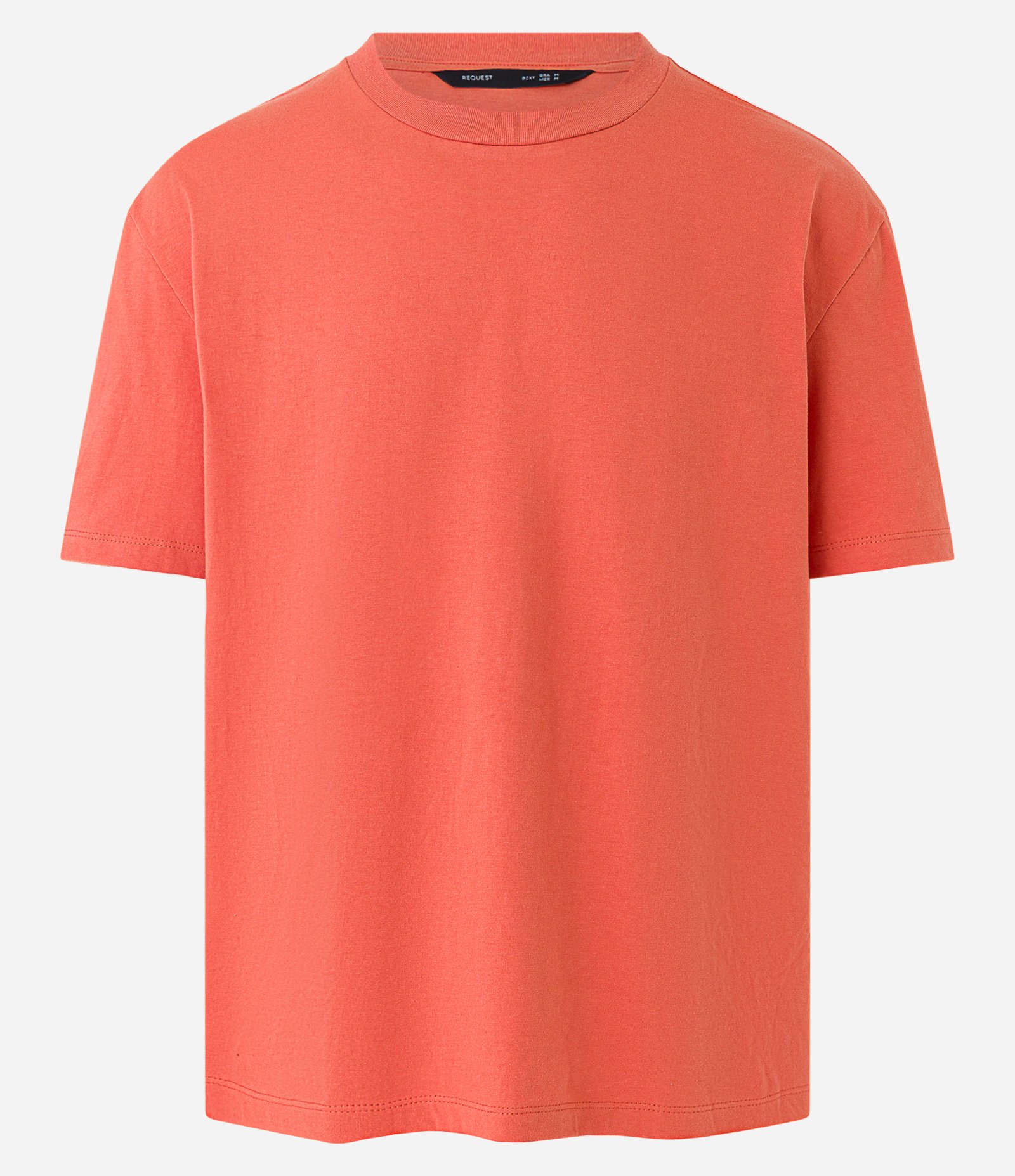 Camiseta Manga Curta com Estampa em Lettering Laranja 1