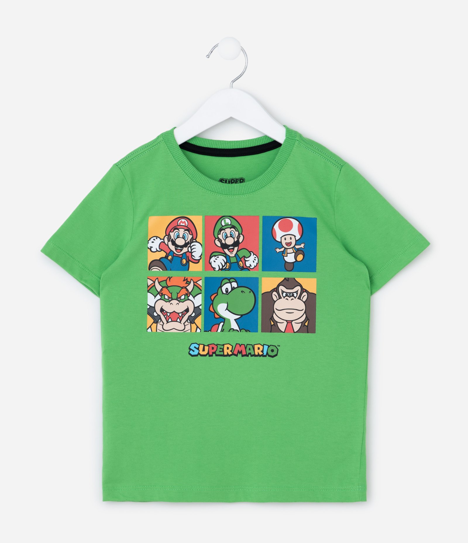 Camiseta Infantil com Estampa Super Mario - Tam 3 a 10 anos Verde 1