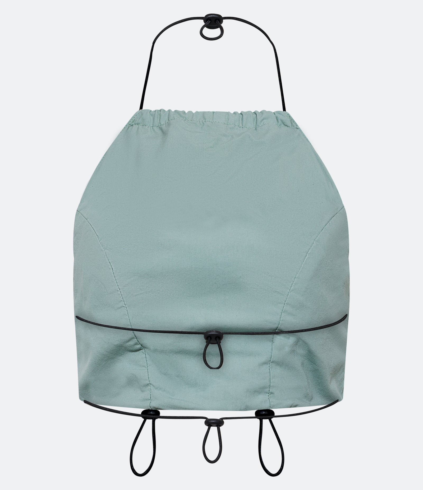 Top Parachute em Sarja com Transpasse nas Costas Cinza 3