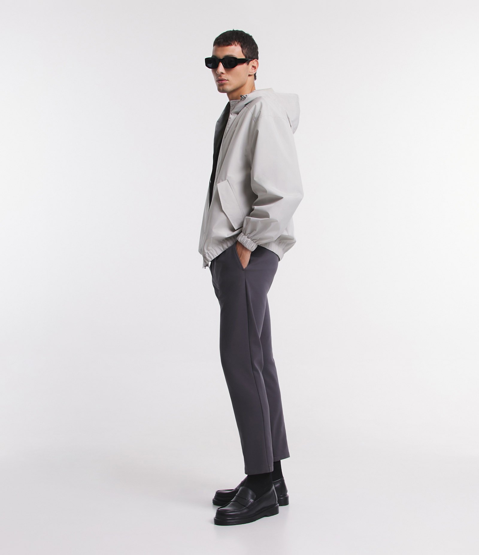 Jaqueta Gola Alta com Capuz e Bolsos com Botões 5