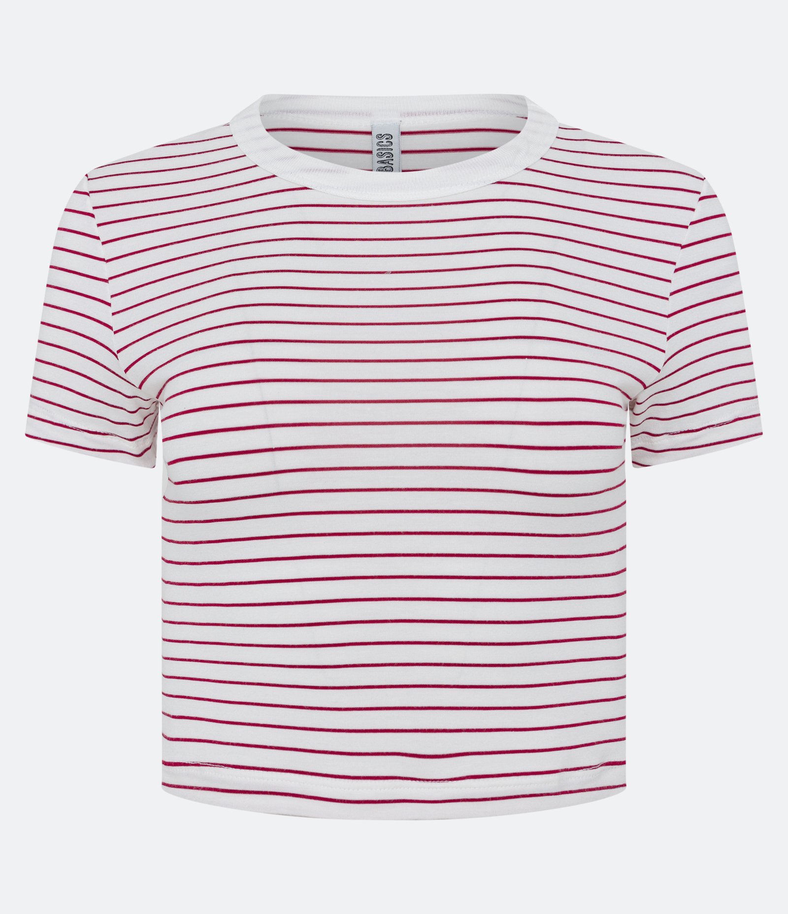 Blusa Cropped Básica em Viscolycra Estampa Listras 5