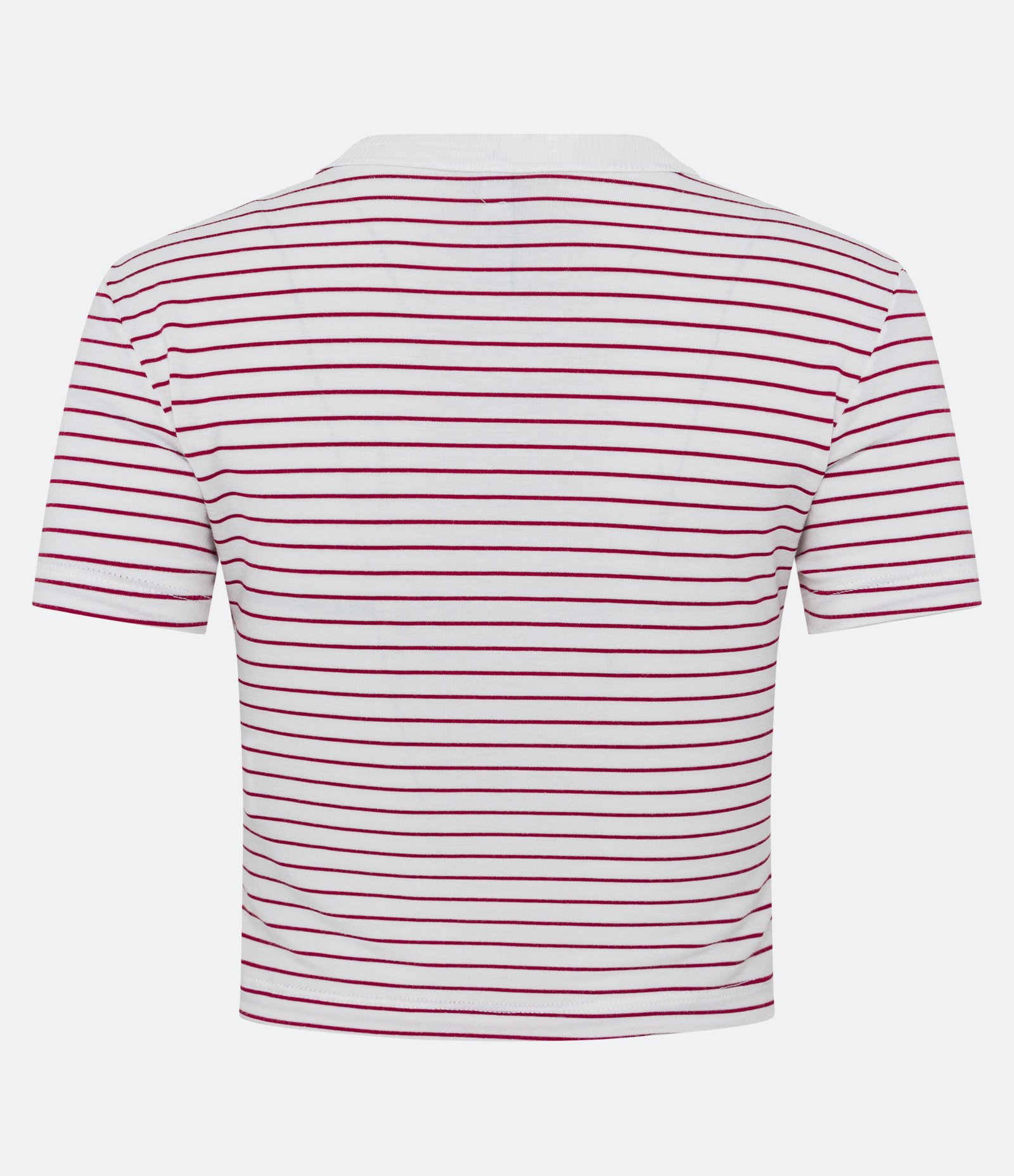 Blusa Cropped Básica em Viscolycra Estampa Listras 6