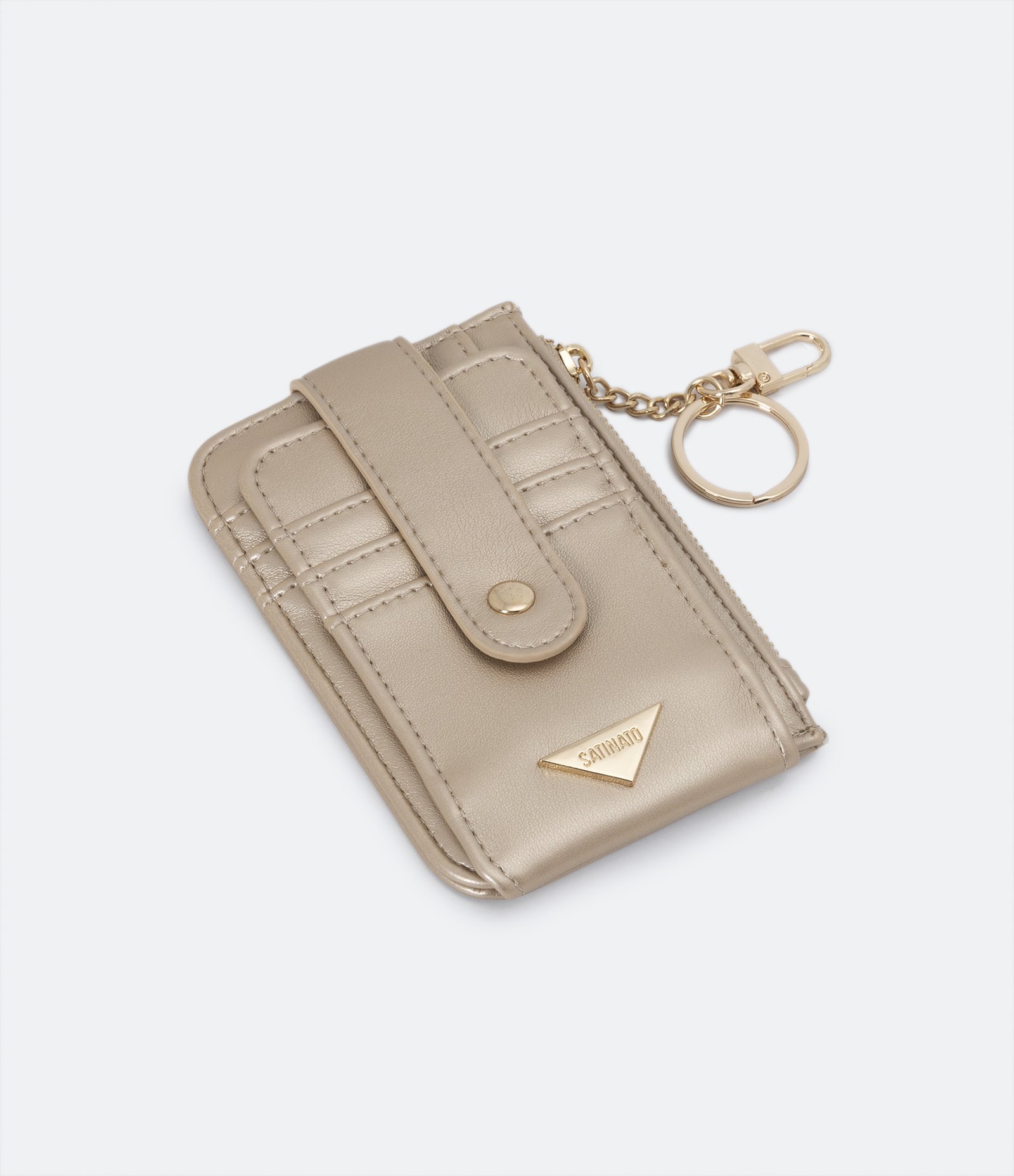 Carteira Porta Cartão com Alça Dourado 1