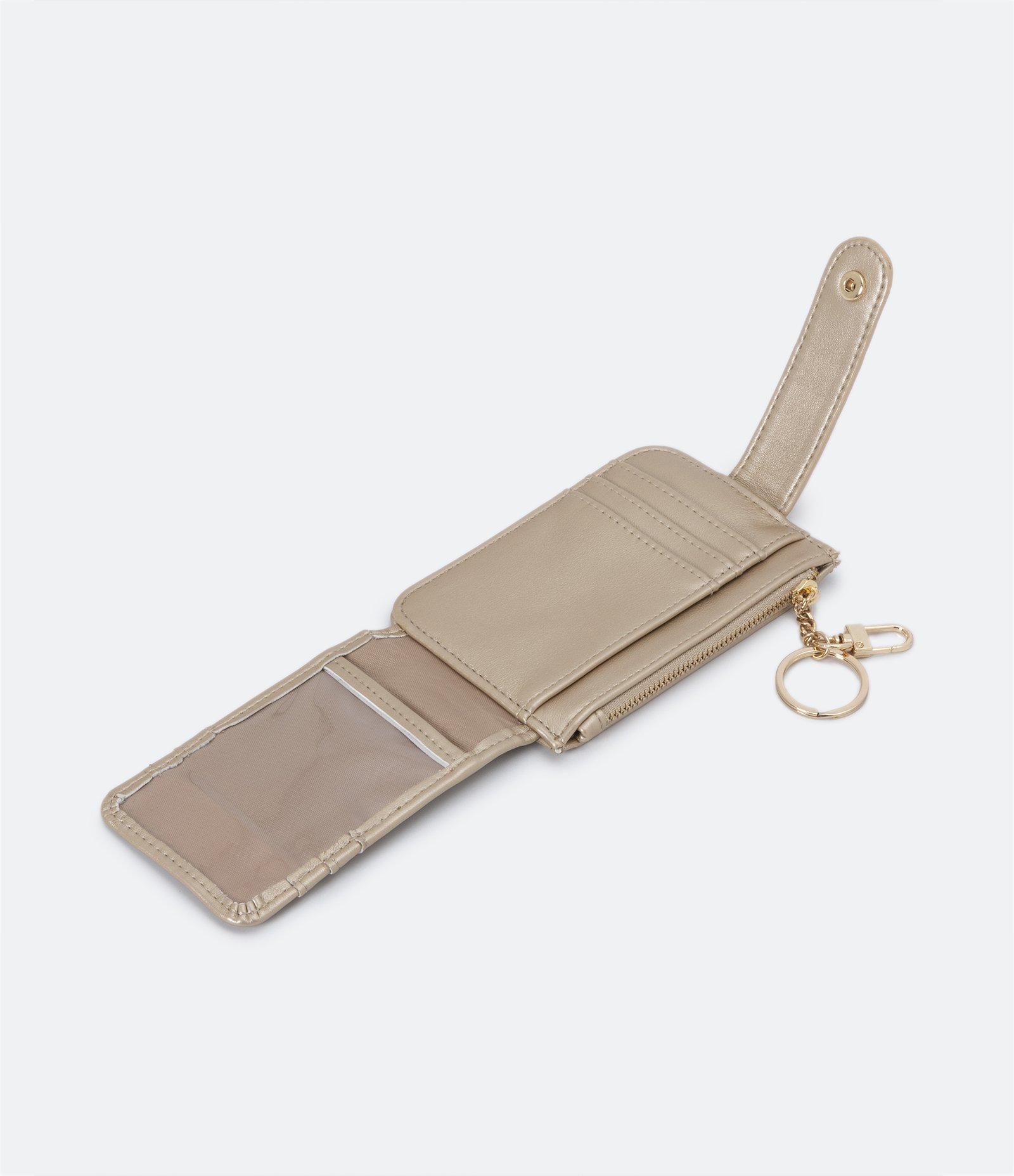 Carteira Porta Cartão com Alça Dourado 4