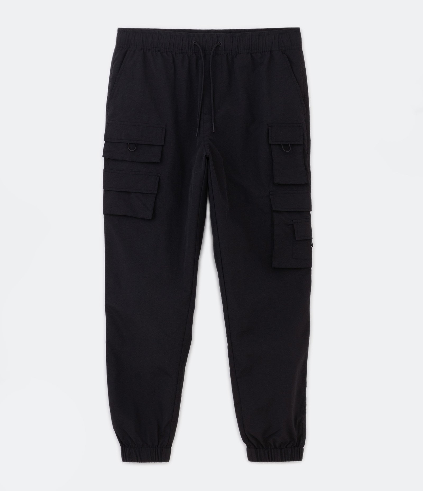 Calça Jogger em Poliamida com Bolsos Laterais Preto 5