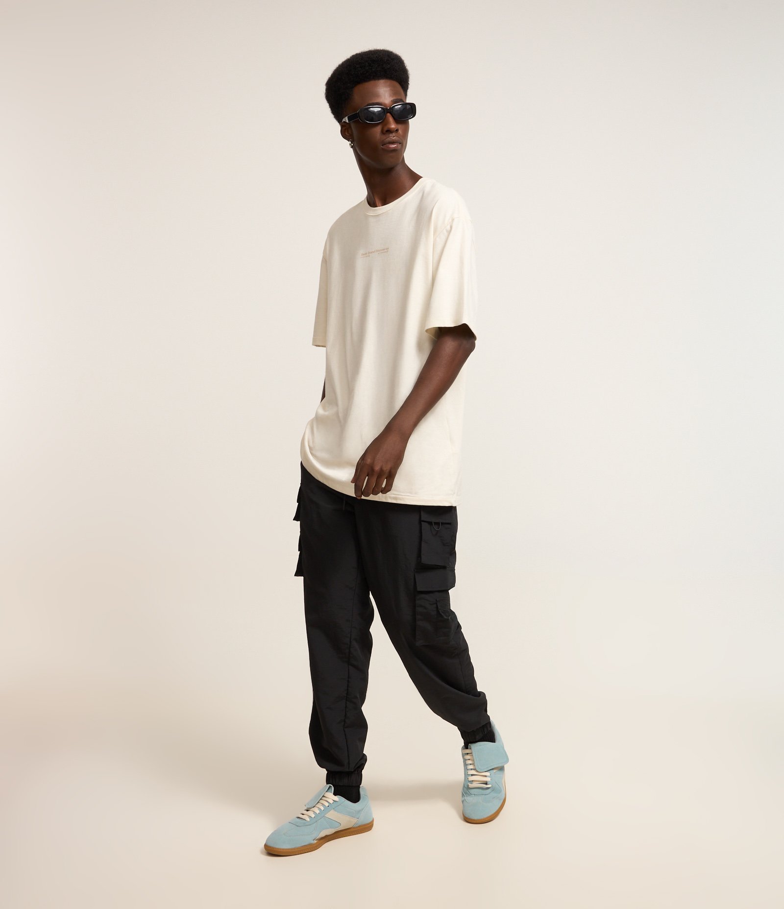 Calça Jogger em Poliamida com Bolsos Laterais Preto 1