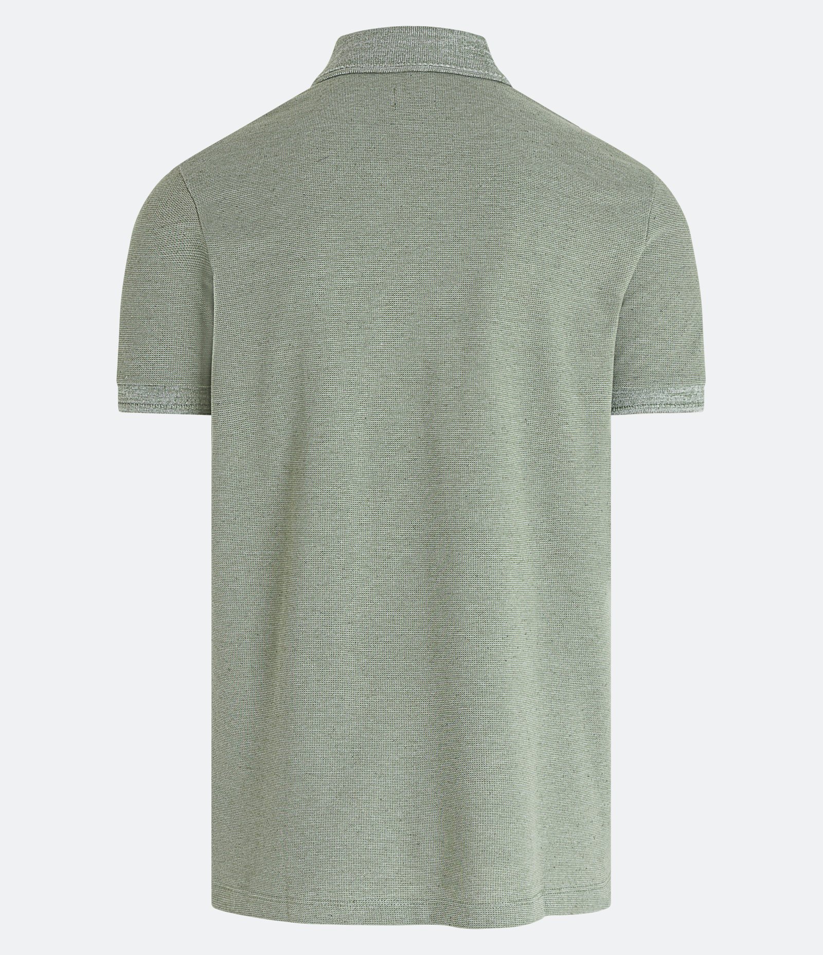 Camiseta Polo Comfort em Algodao Texturizado com Manga Curta Verde Médio 6
