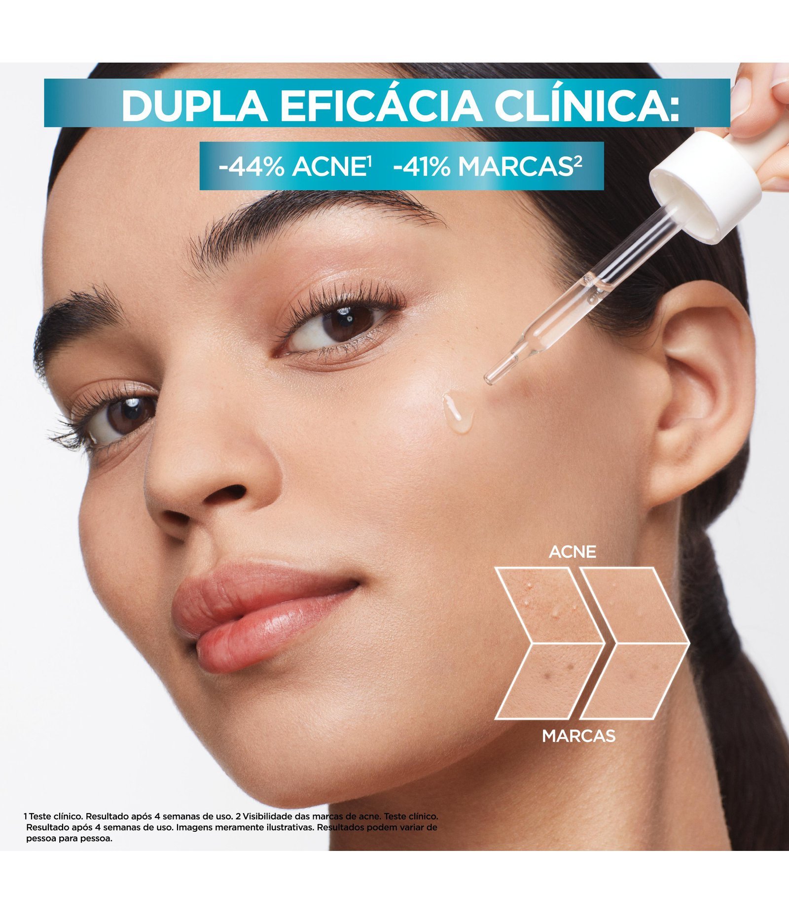 Sérum Facial Garnier Uniform Matte Antiacne Skin Active 15ml 2