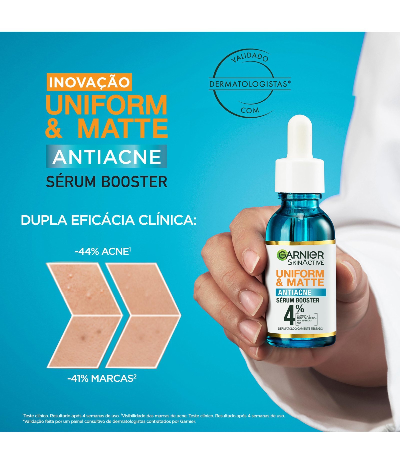 Sérum Facial Garnier Uniform Matte Antiacne Skin Active 15ml 5