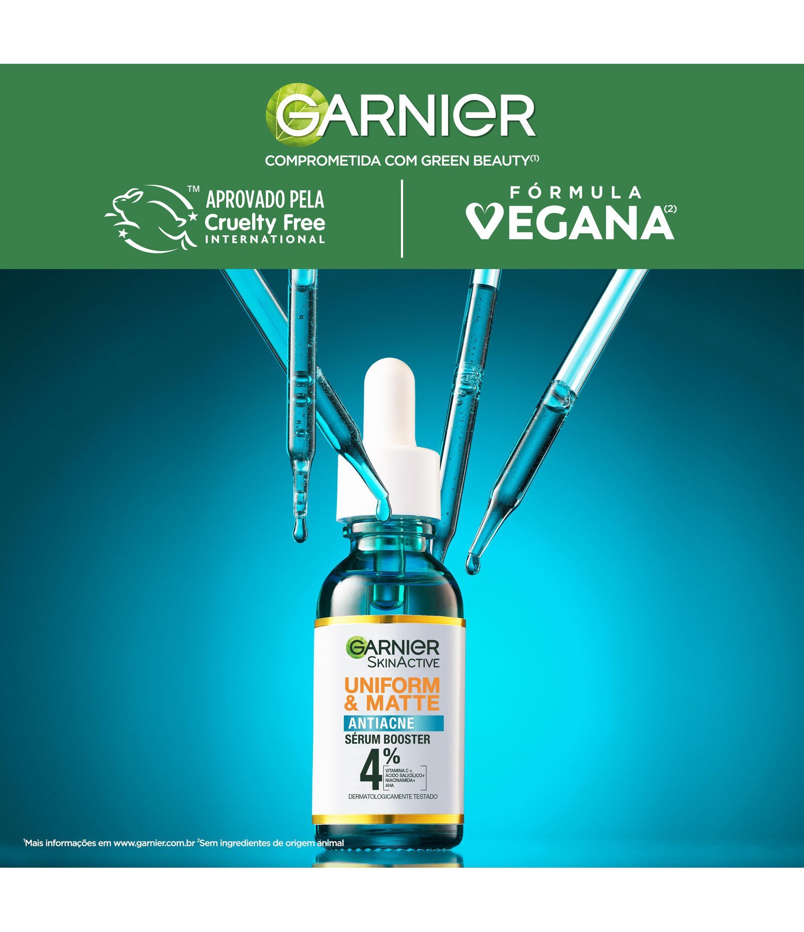 Sérum Facial Garnier Uniform Matte Antiacne Skin Active 15ml 7