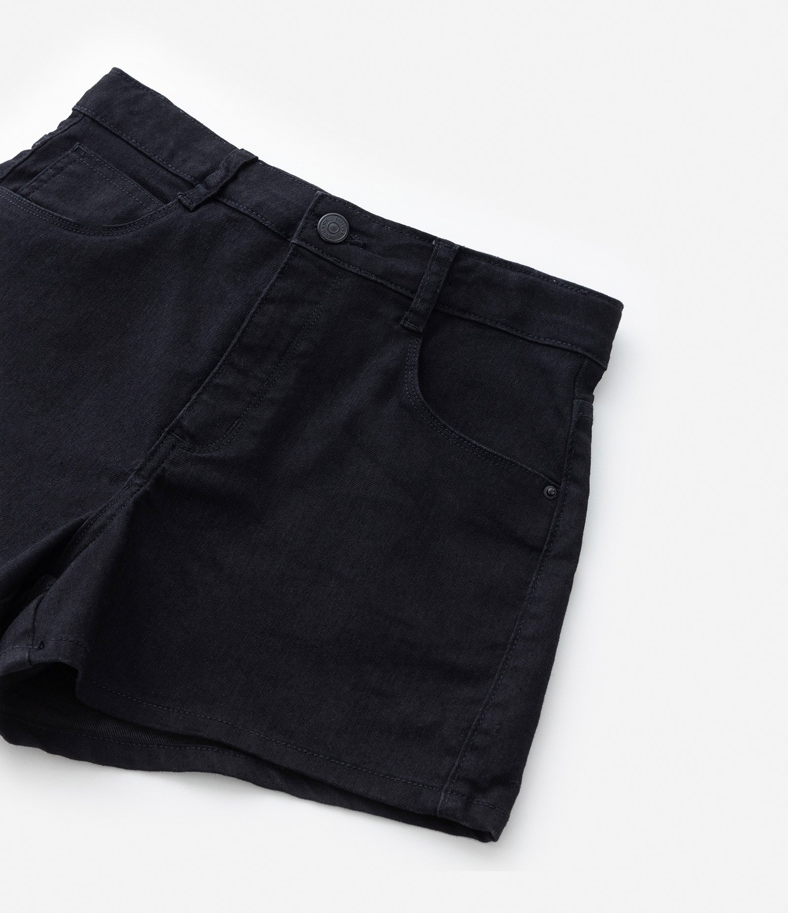 Short Cintura Alta Infantil em Sarja com Bolsinhos - Tam 5 a 14 Anos 4