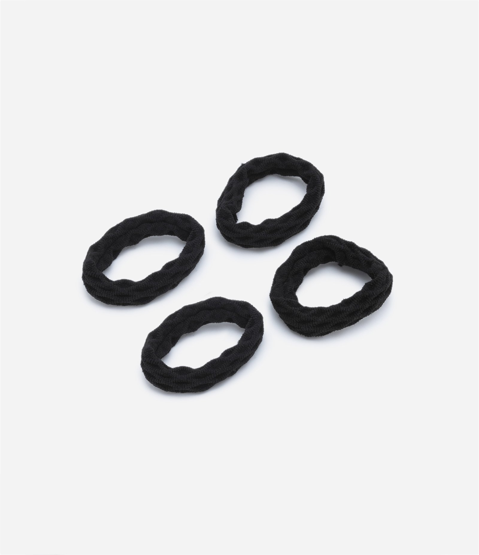 Kit 04 Elástico de Cabelo Grossas Preto 2