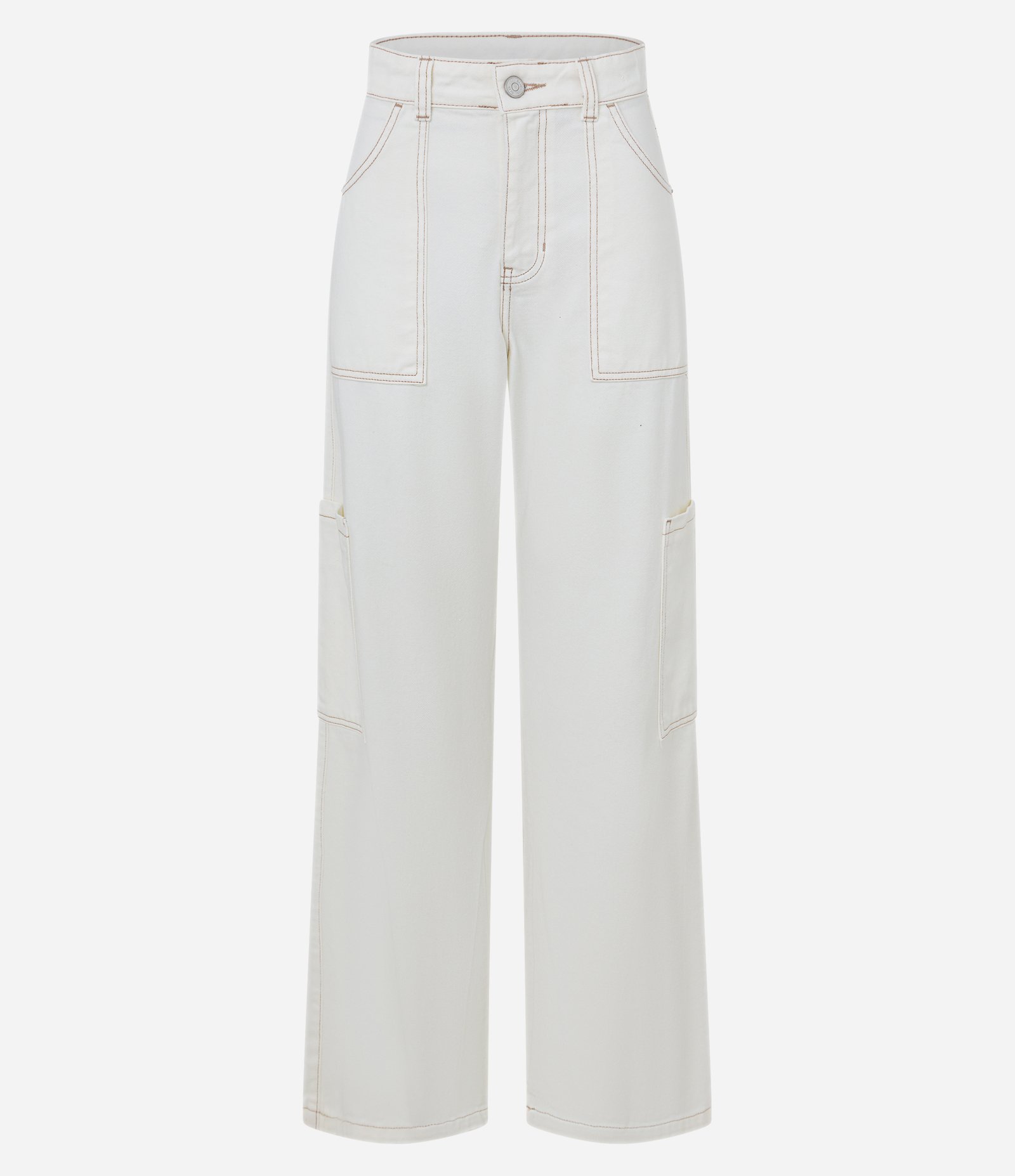 Calça Anos 90 em Sarja com Bolsos Laterais Off White 4