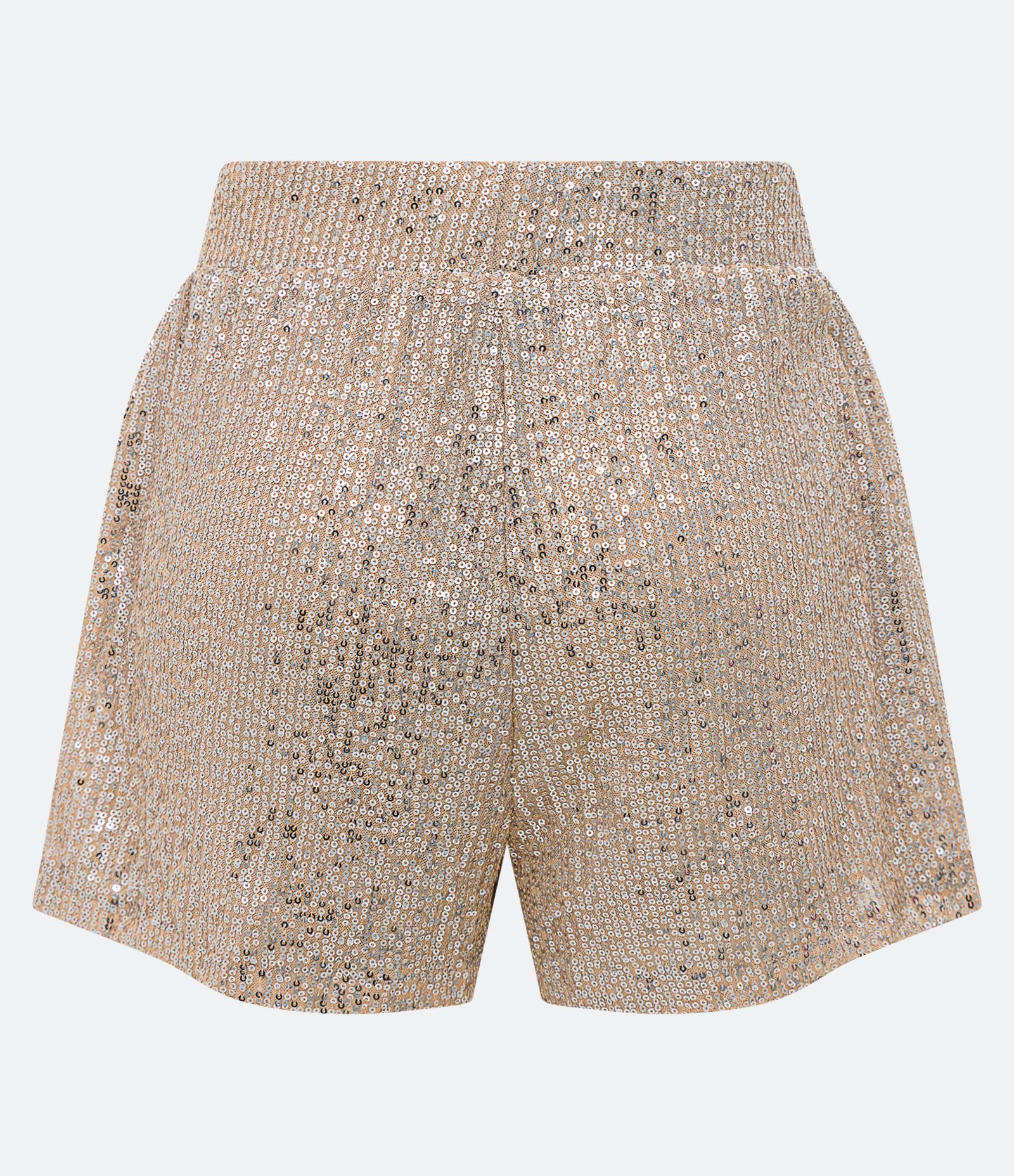 Short em Paetê Metalizado com Elástico no Cós Dourado 7