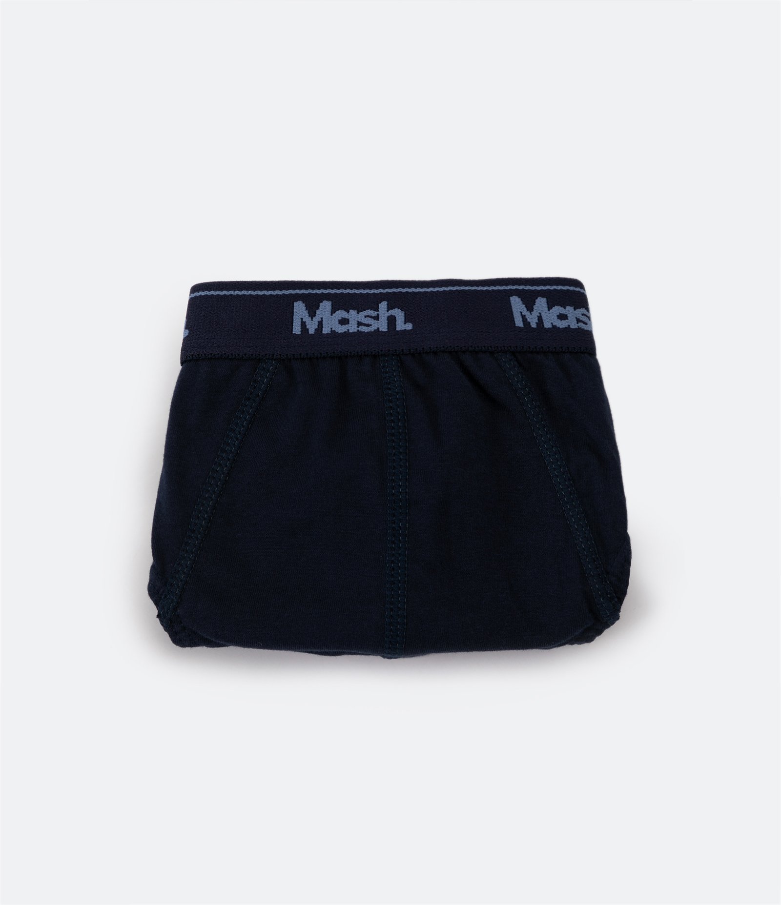 Cueca Slip em Meia Malha com Cós Elástico Mash Azul 2