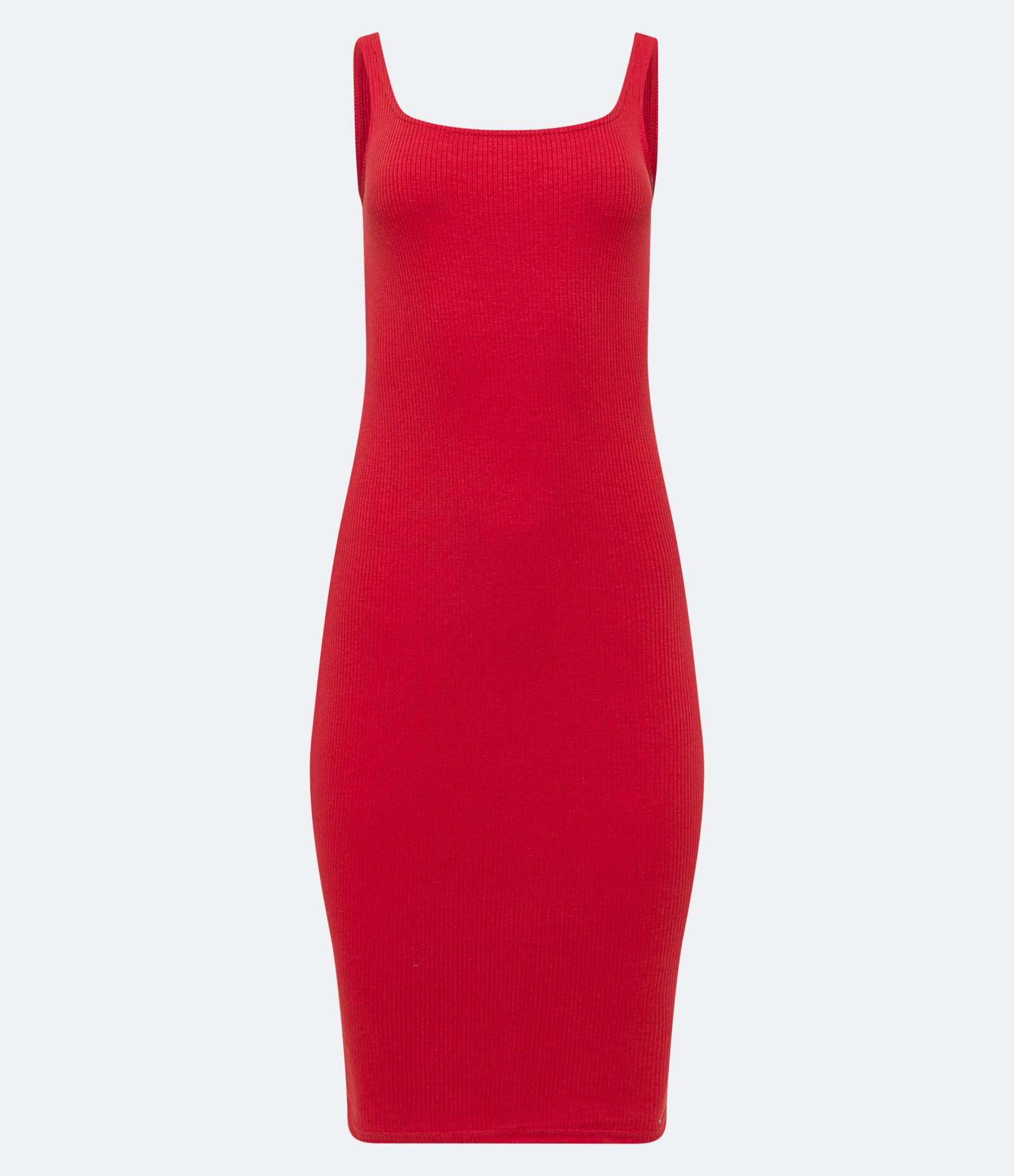 Vestido Midi Básico com Decote Quadrado 5