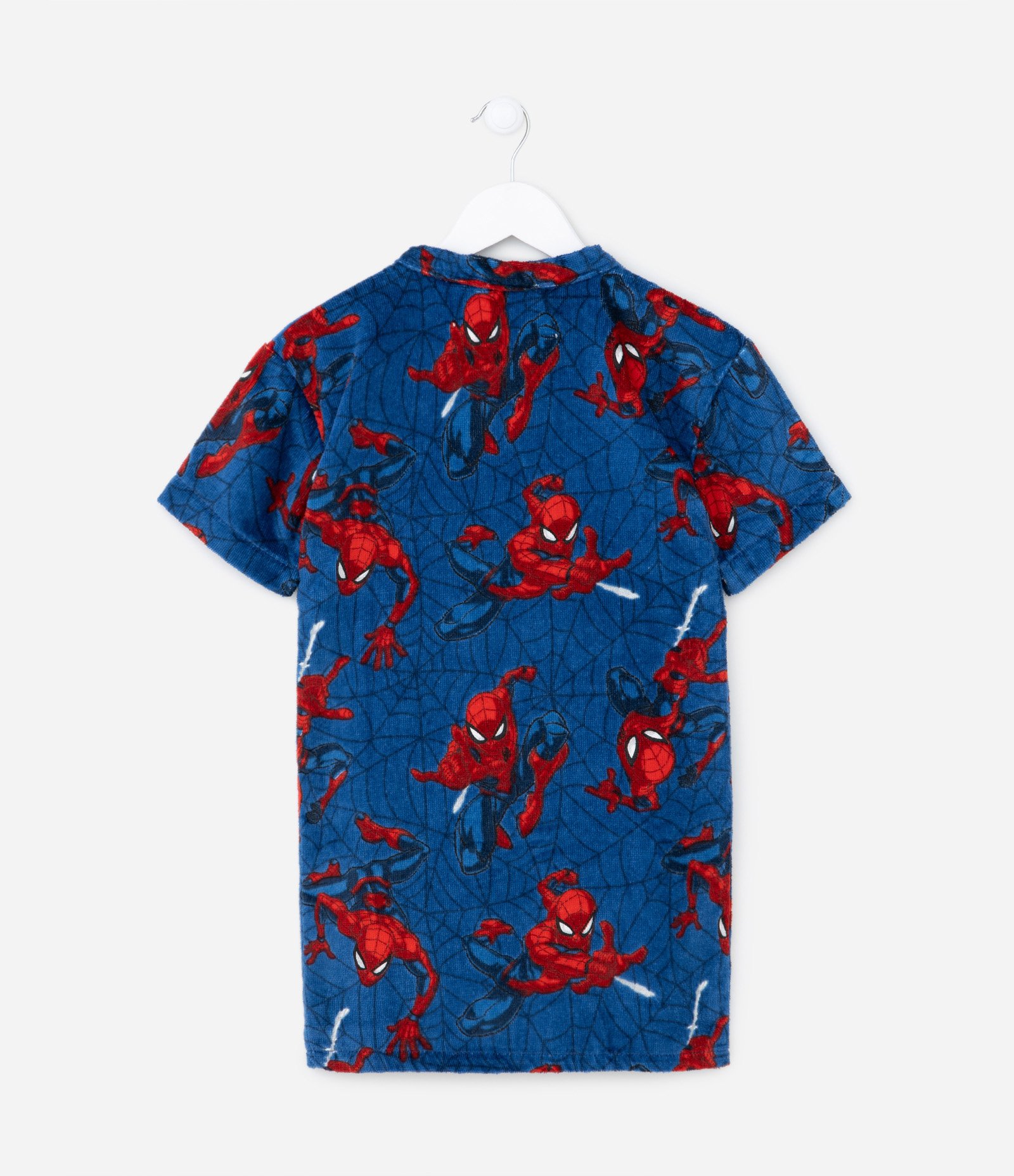 Roupão Infantil Atoalhado com Estampa do Homem Aranha - Tam P ao GG Azul 3