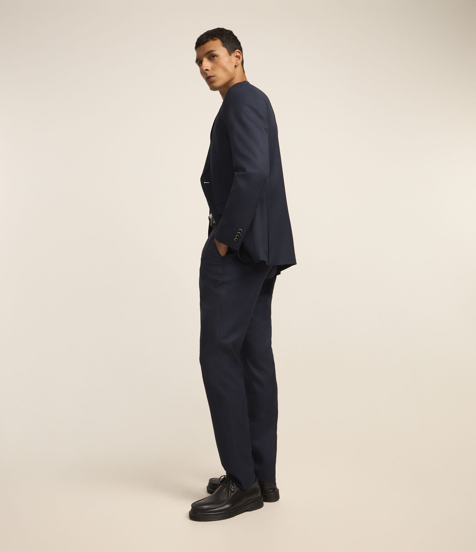 Paletó Slim Alfaiatado com Gola Lapela e Bolsos Azul Escuro 4