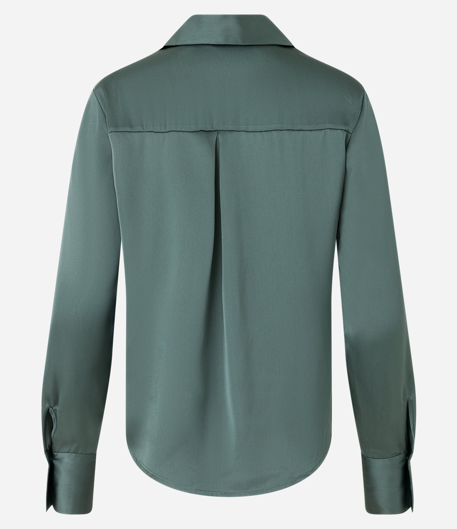 Camisa em Cetim com Recortes e Caimento Leve Verde 6