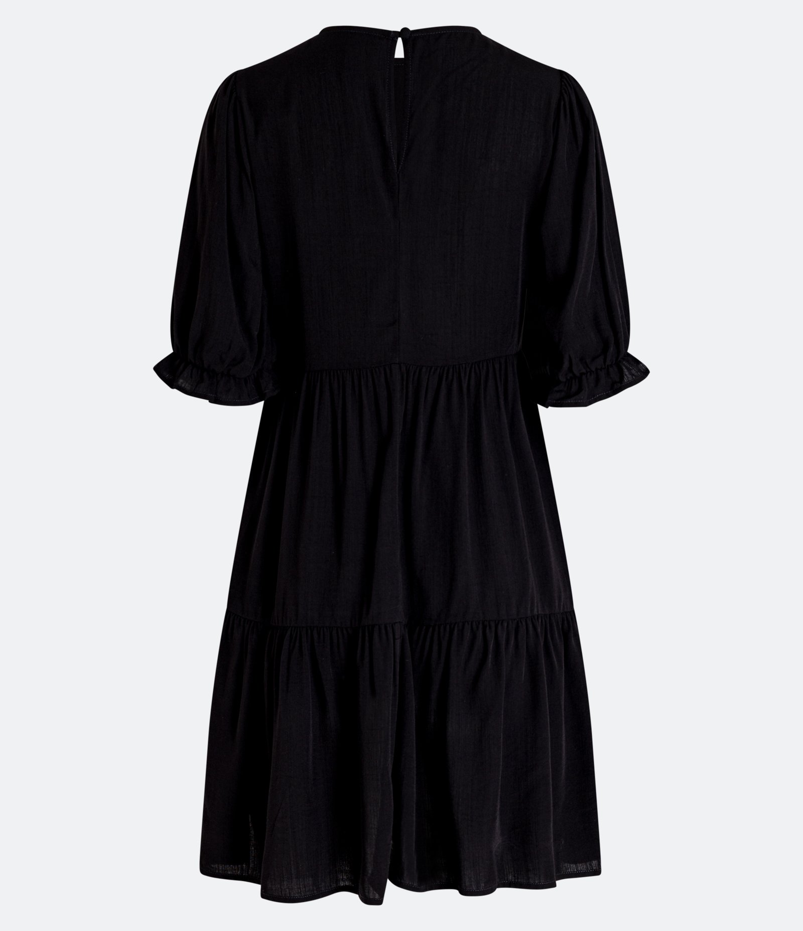 Vestido Curto em Viscose com Babados na Saia 6