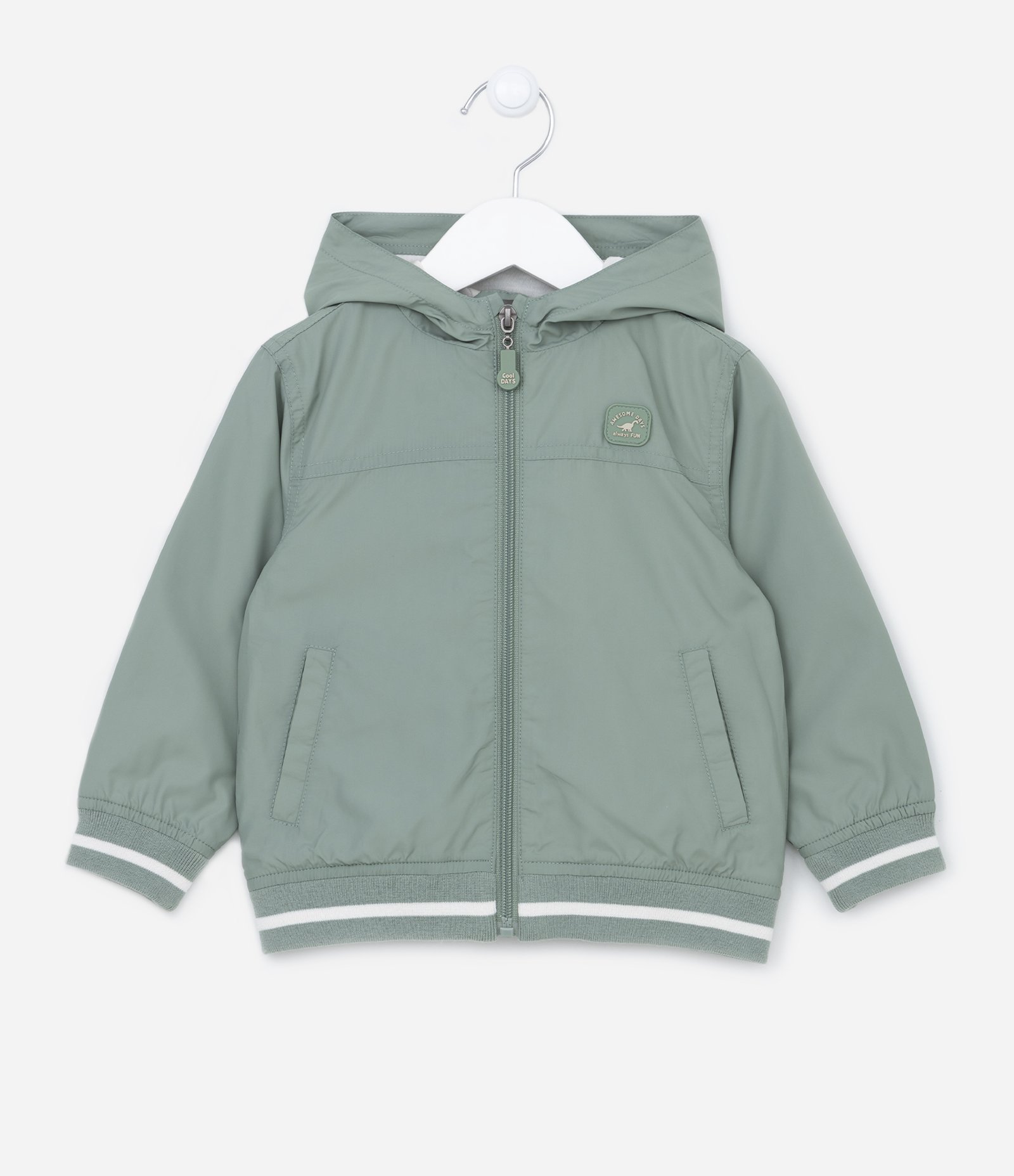Jaqueta Quebra Vento Infantil em Microfibra - Tam 1 a 5 anos Verde 1