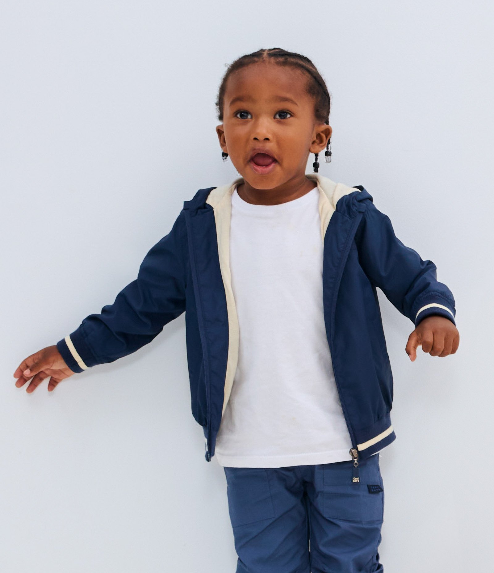 Jaqueta Quebra Vento Infantil em Microfibra - Tam 1 a 5 anos Azul 1