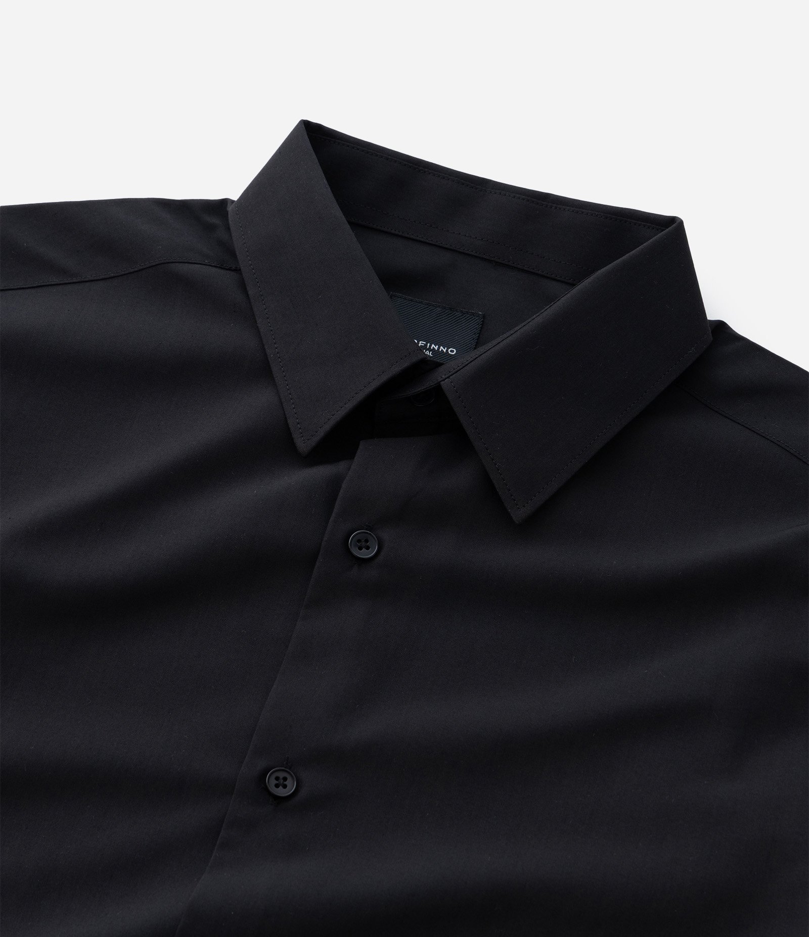 Camisa Regular em Microfibra Easy Care Preto 7