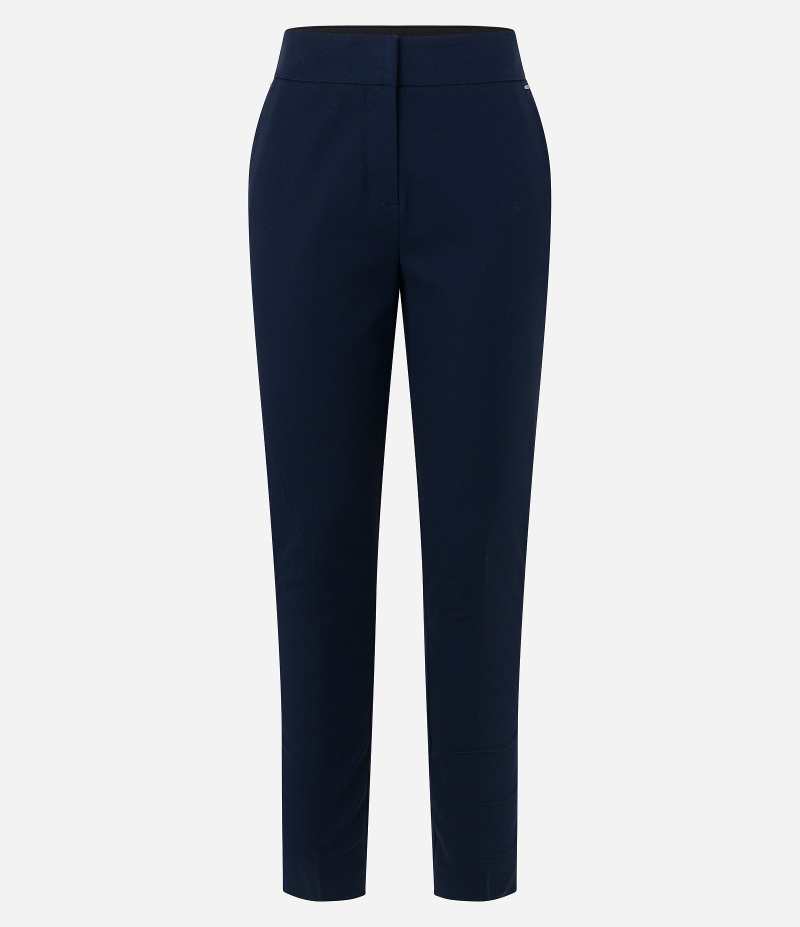 Calça Cigarrete em Algodão com Bolsos Azul Marinho 6