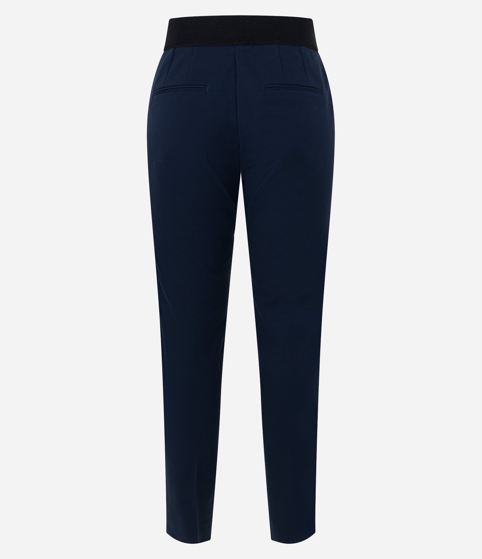 Calça Cigarrete em Algodão com Bolsos Azul Marinho 7