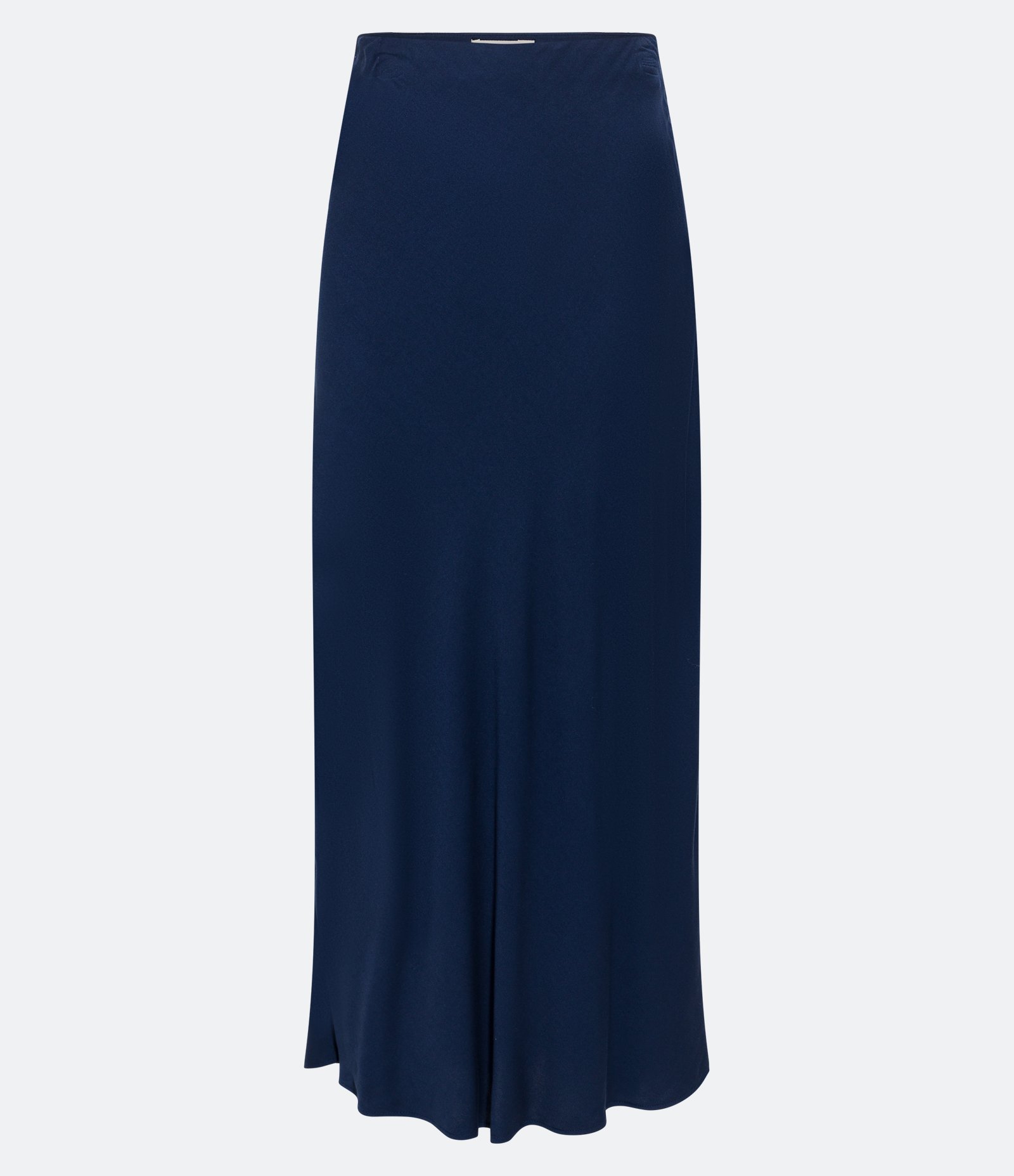 Saia Midi Evasê em Viscose Azul Marinho 5