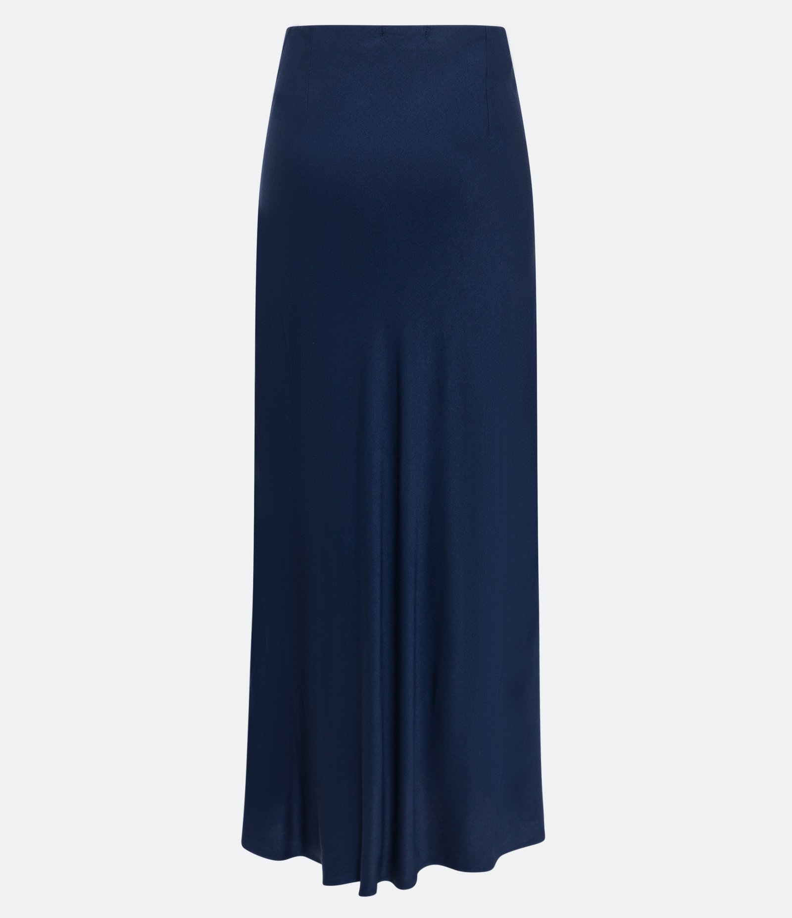 Saia Midi Evasê em Viscose Azul Marinho 6