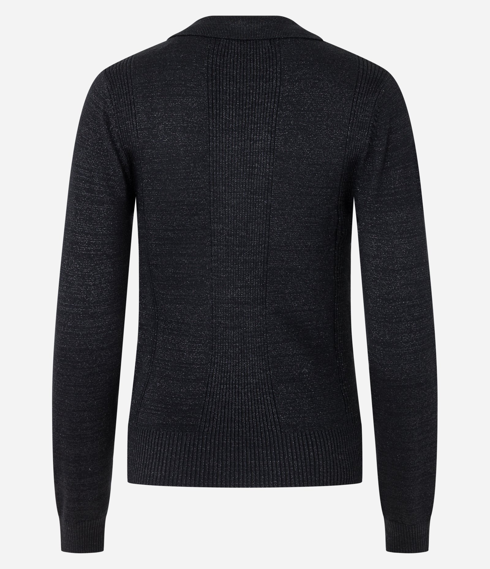 Blusa em Viscose com Gola V e Lapela Preto 9