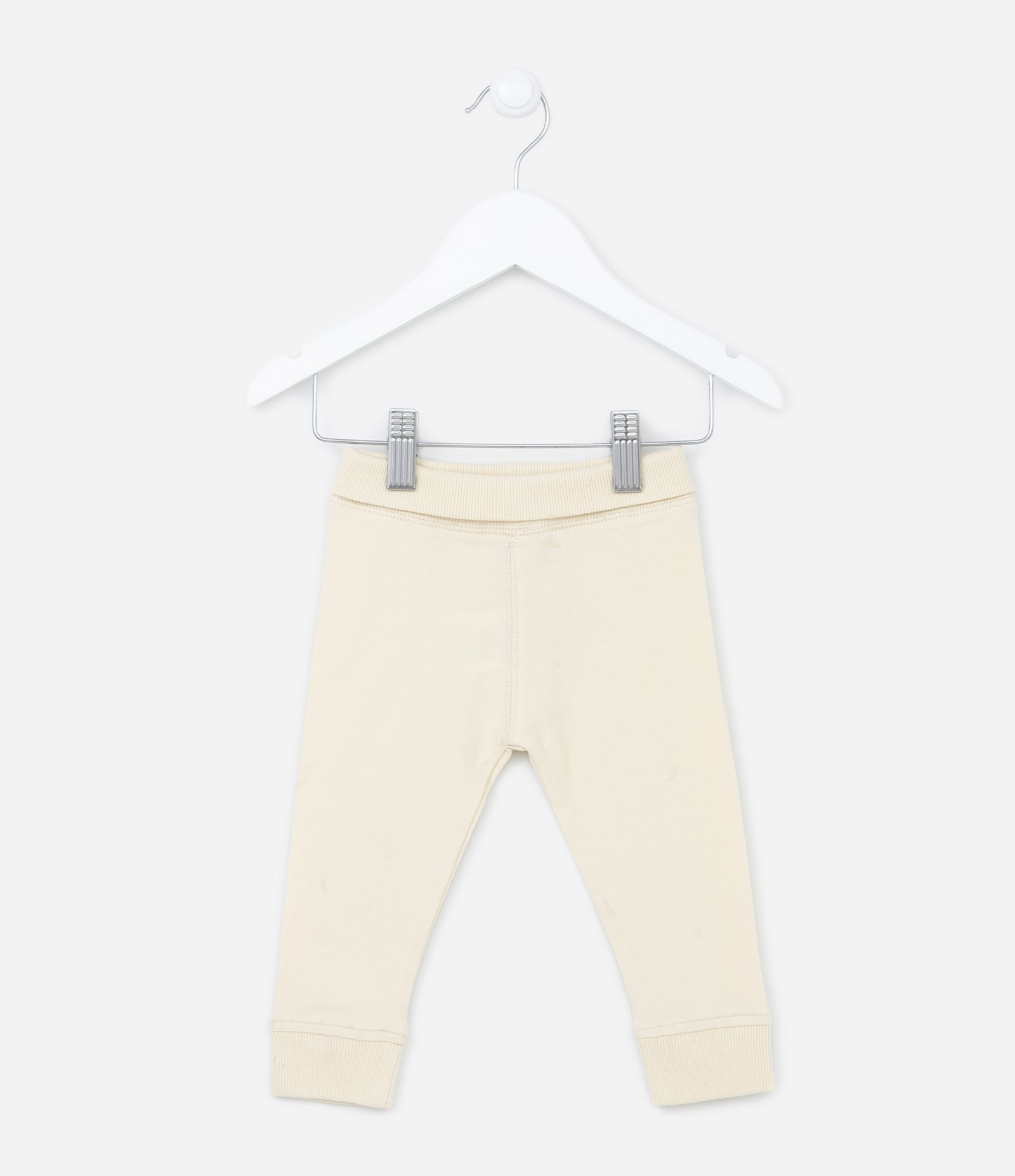 Calça Infantil com Cós Virado e Punhos Canelados - Tam RN a 18 Meses 1