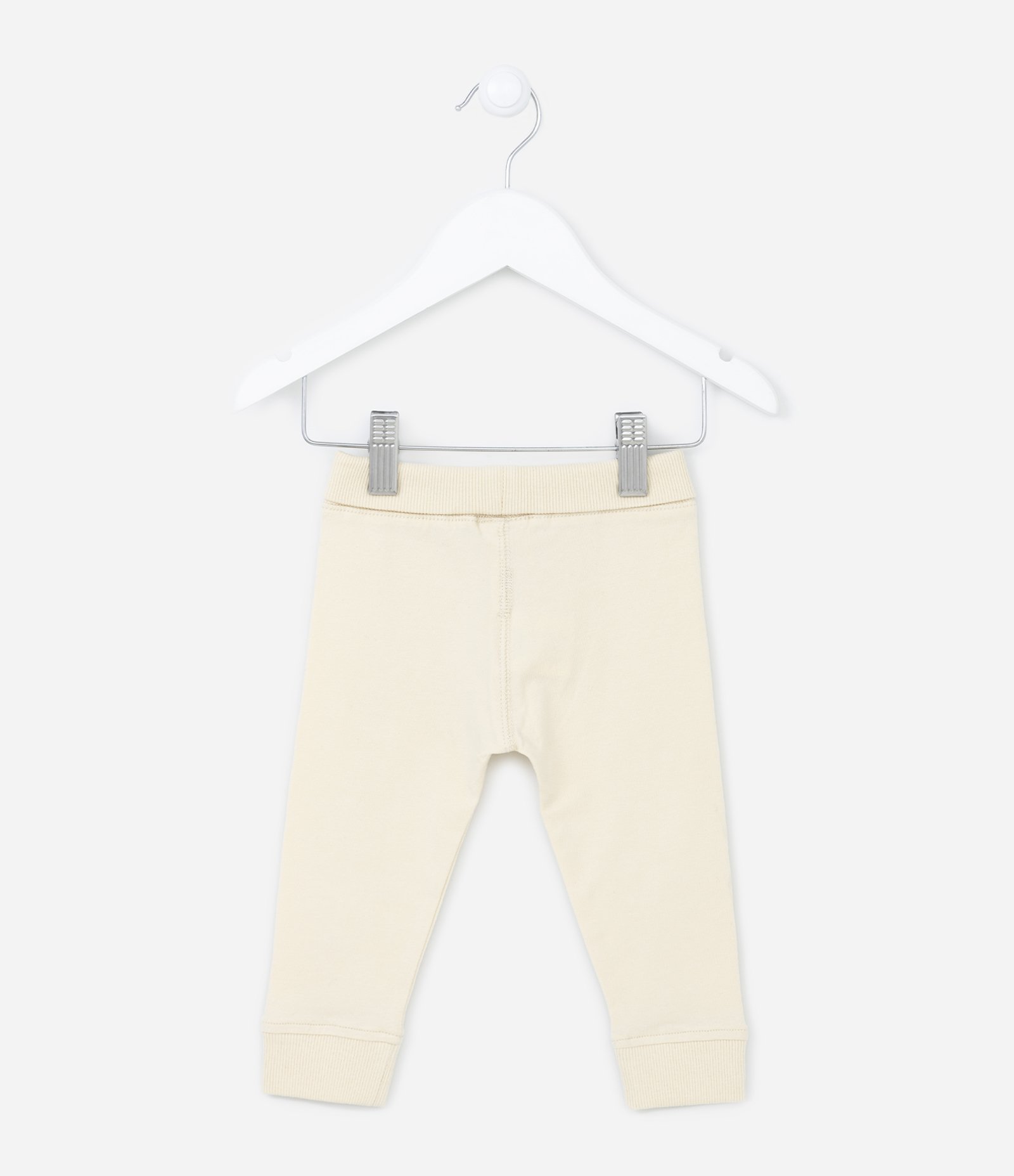 Calça Infantil com Cós Virado e Punhos Canelados - Tam RN a 18 Meses 2