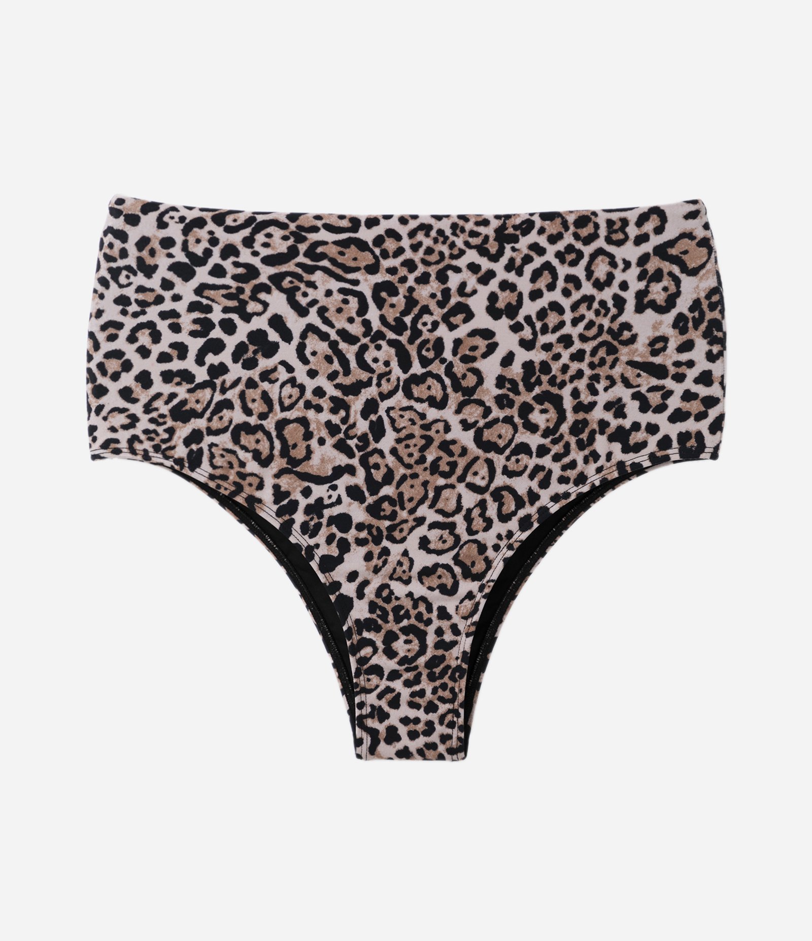 Biquíni Calcinha Hot Pants em Poliamida Estampa Oncinha Marrom