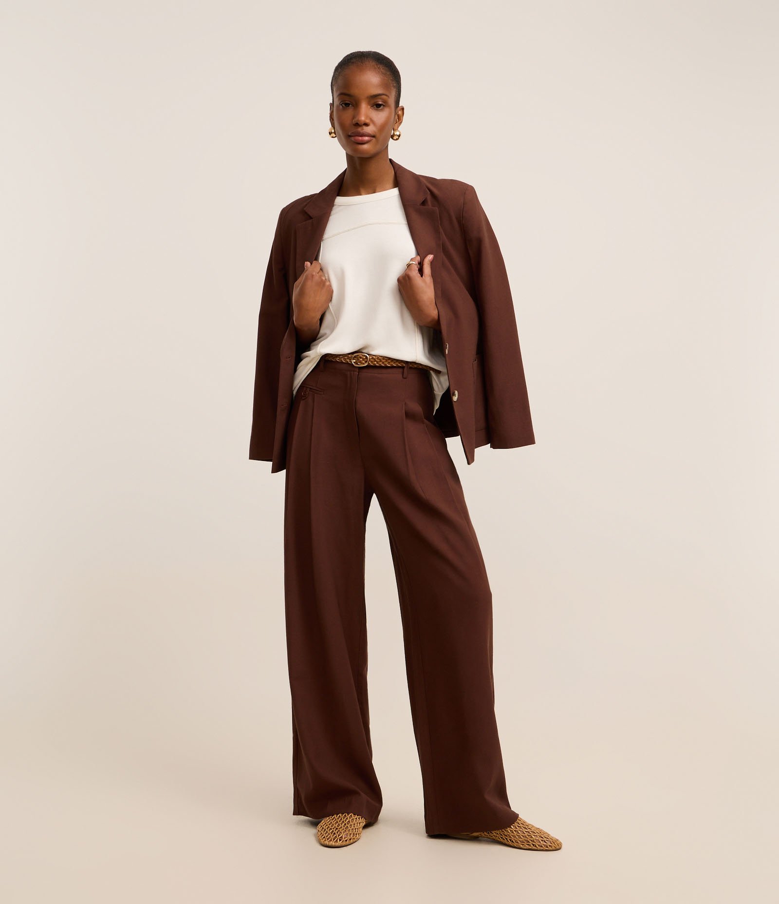 Blusa em Viscose com Costura Contrastante Off White 2