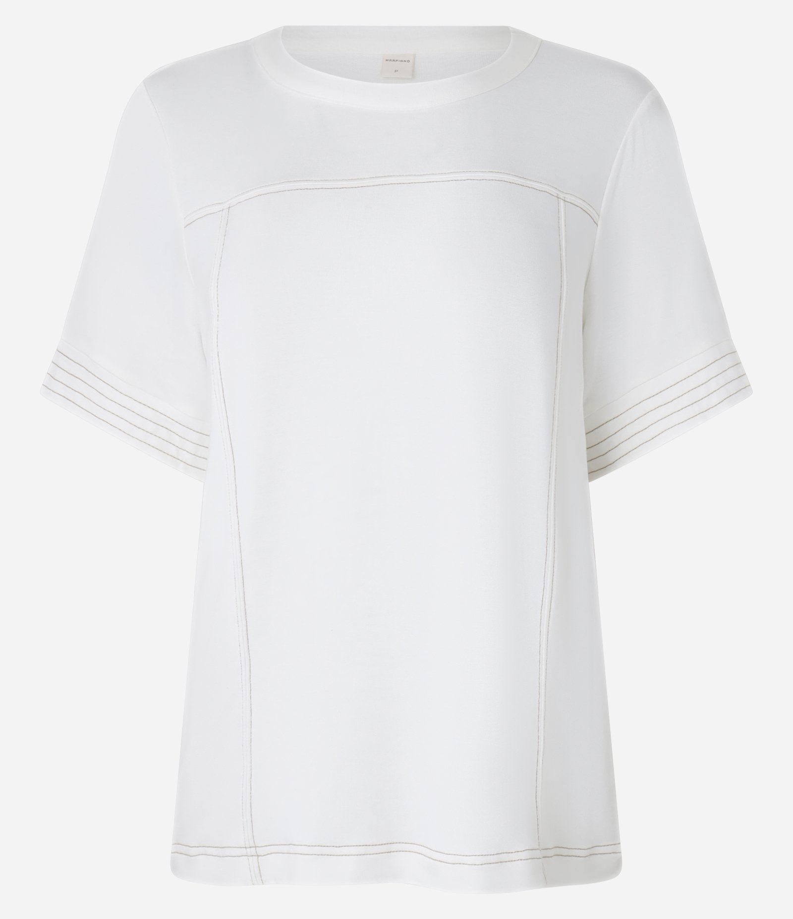 Blusa em Viscose com Costura Contrastante Off White 5