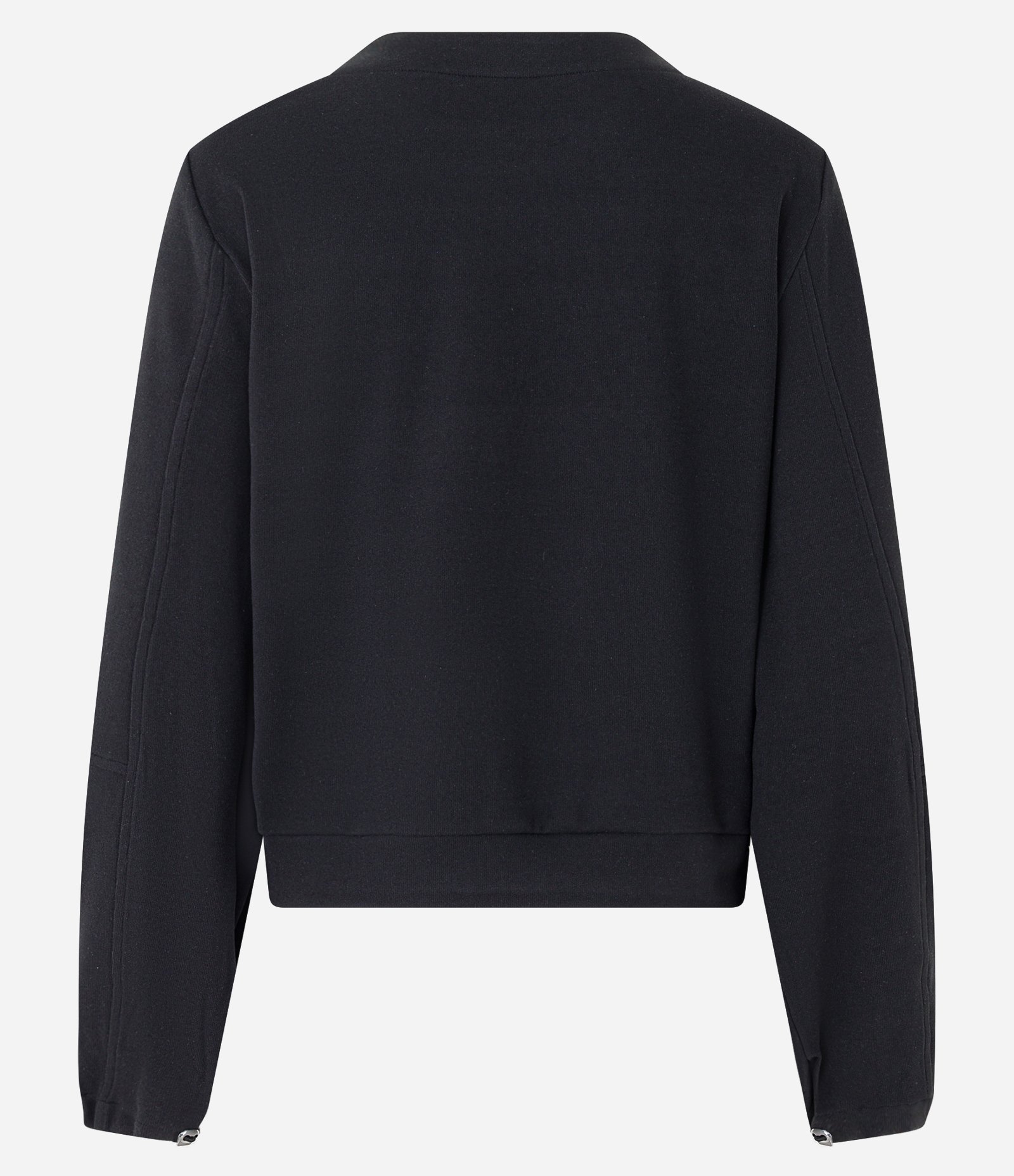 Blusa em Suedine com Recortes na Manga e Punho com Ajuste Preto 7