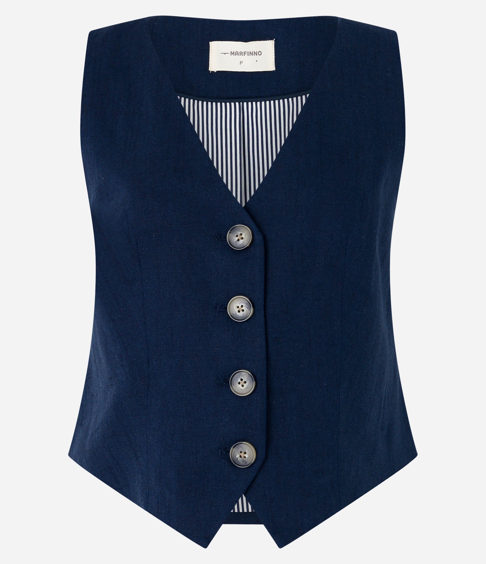 Colete em Viscolinho Mescla com Decote V 5